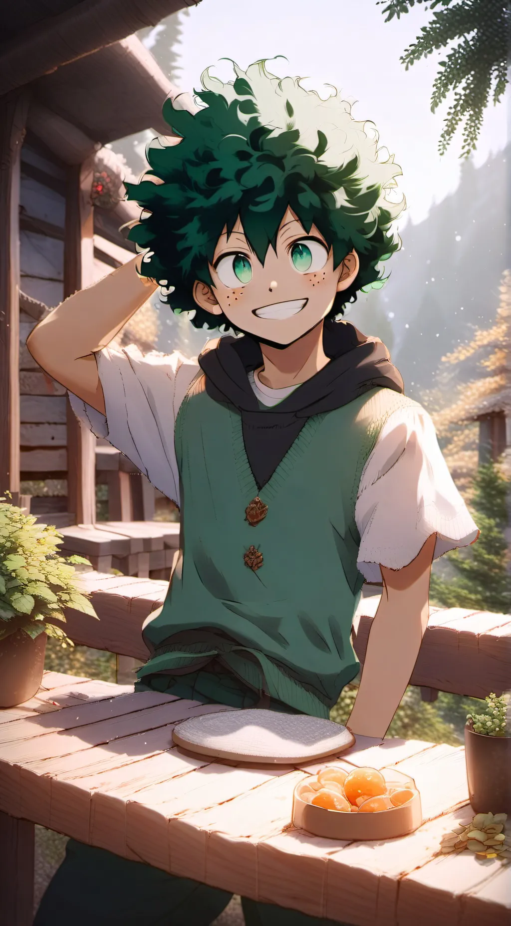 ai character: izuku midoriya  background