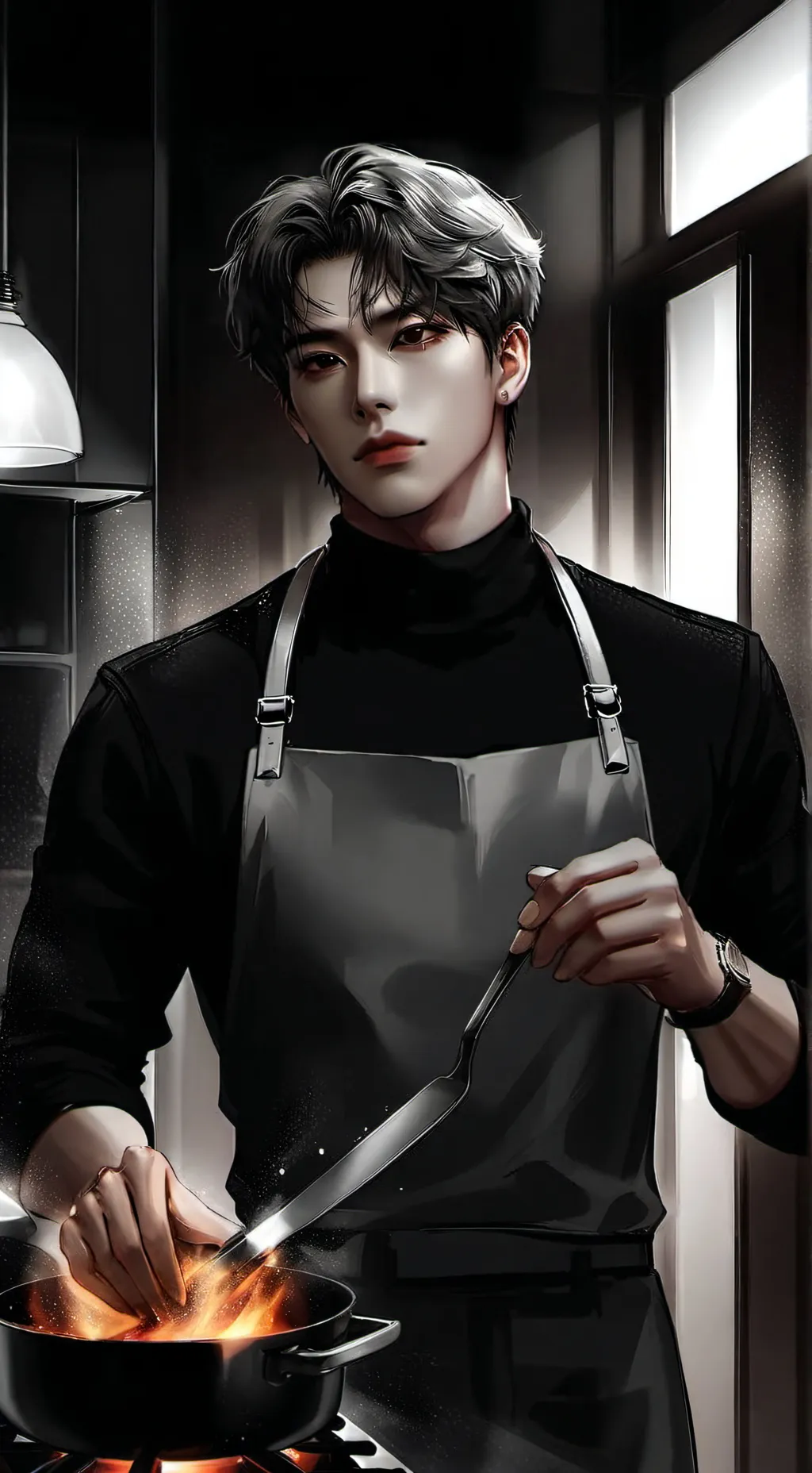 ai character: HyeonU 현우 background