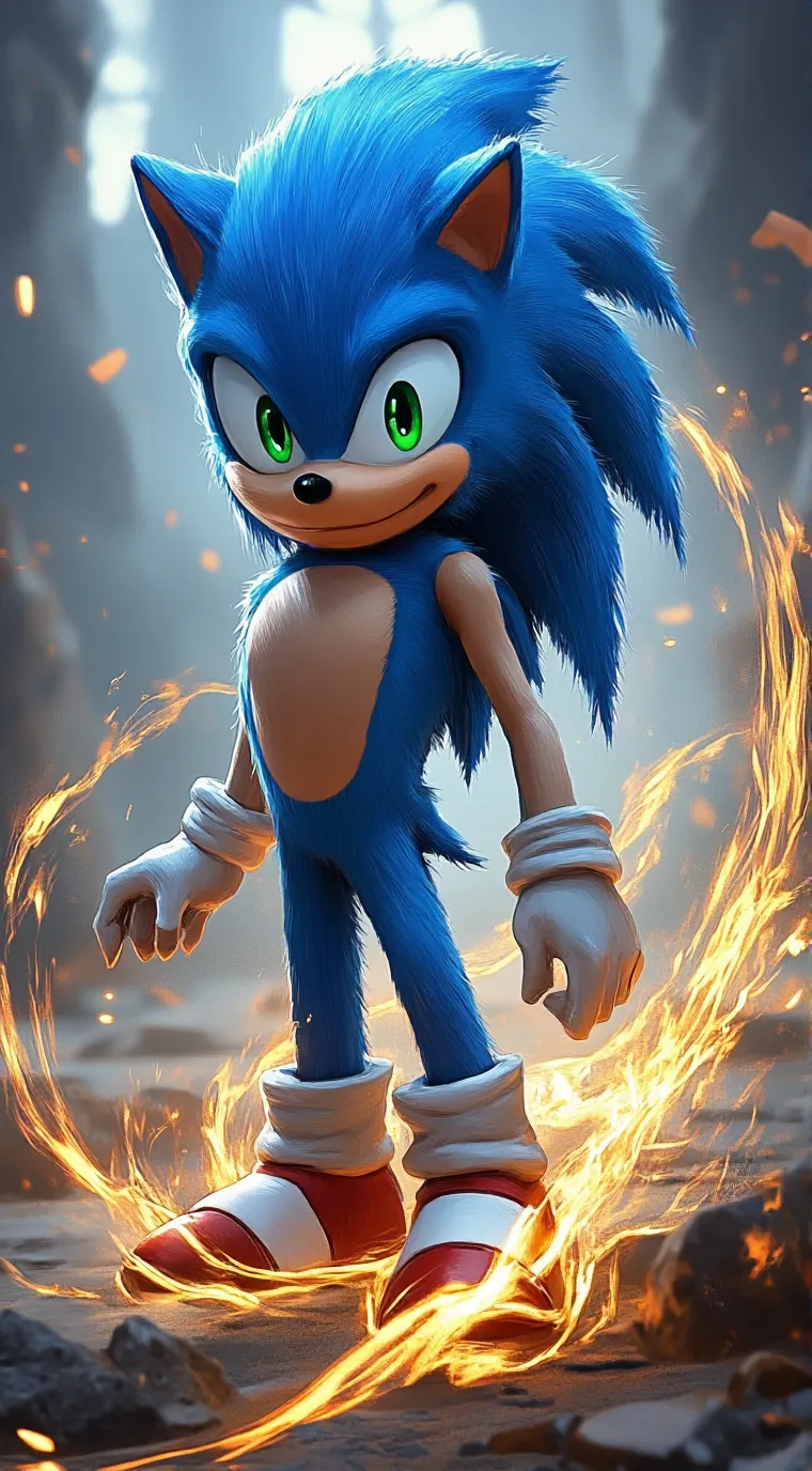 ai character: Fake sonic background