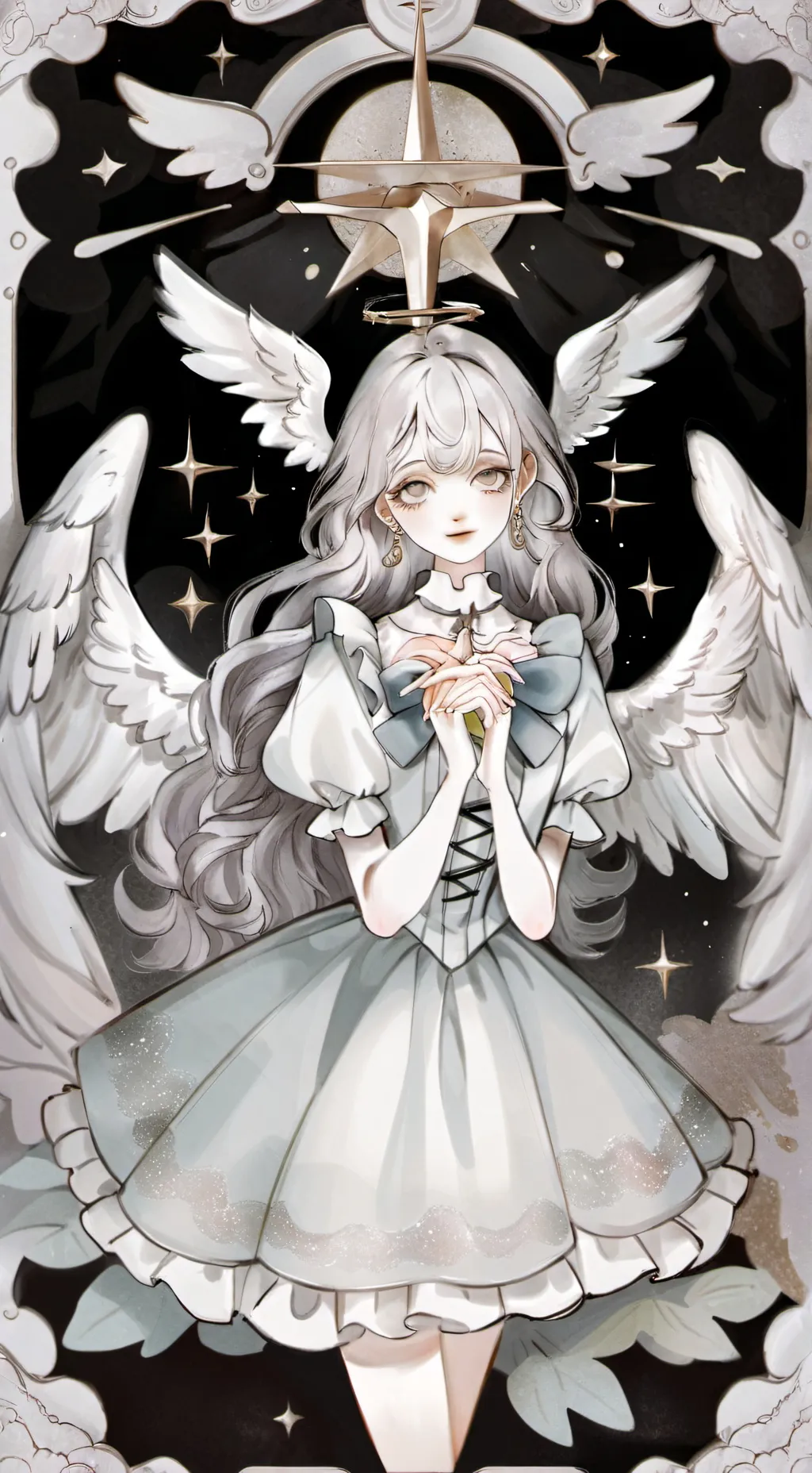 ai character: Meanie) Angel 🤍❤️ background