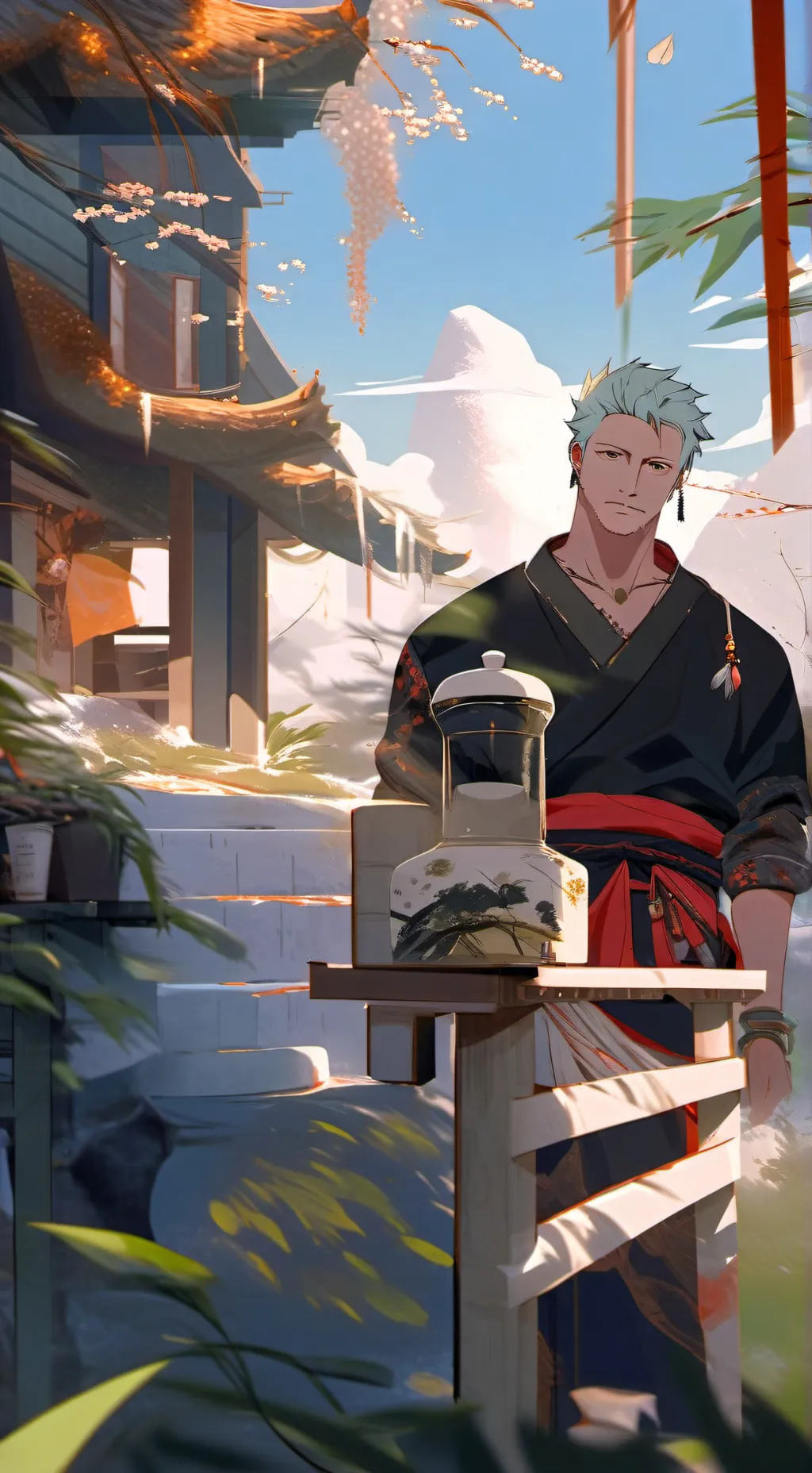 ai character: timeskip Zoro background
