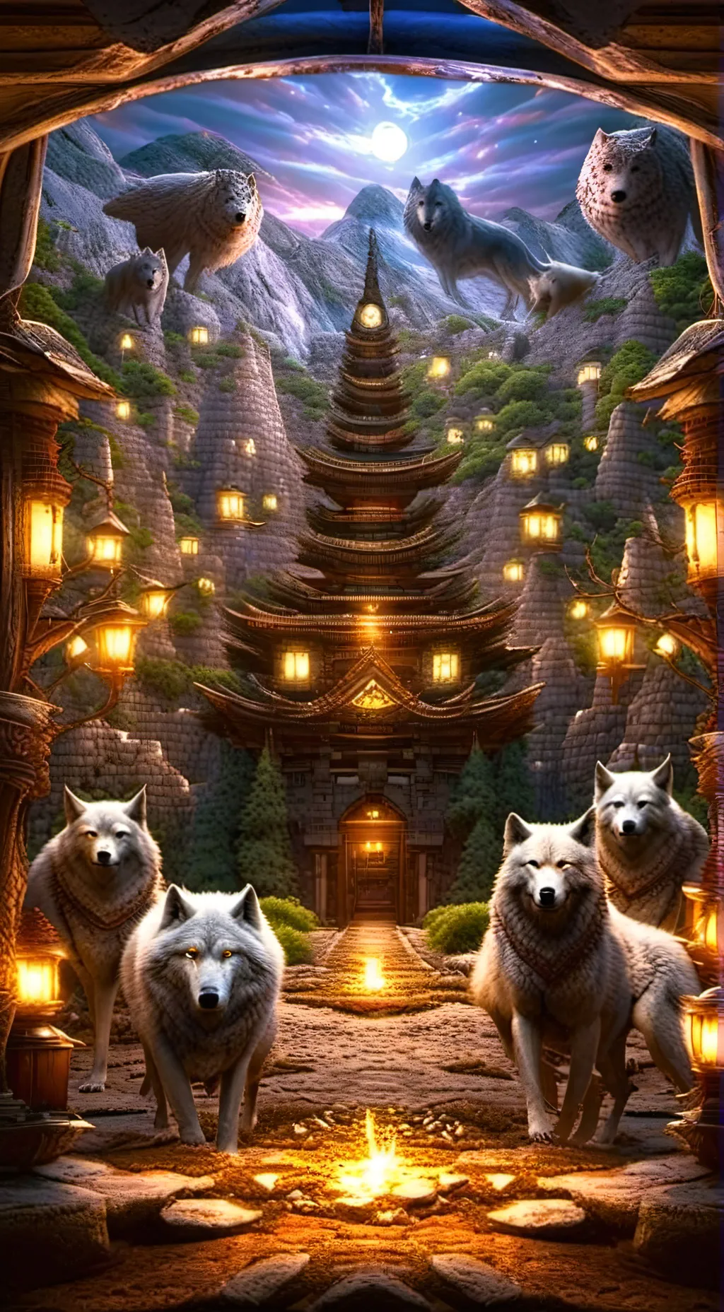 ai character: 🐺`wolf game! `🐺 background