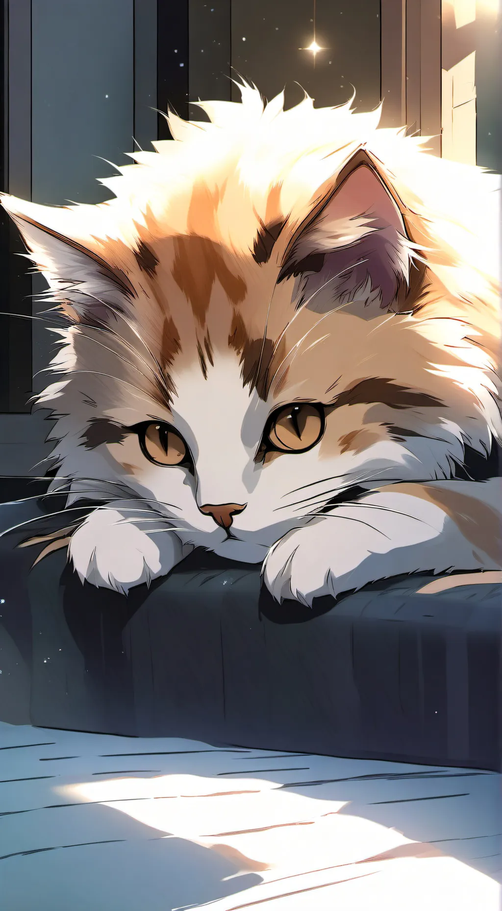ai character: Therapy cat background