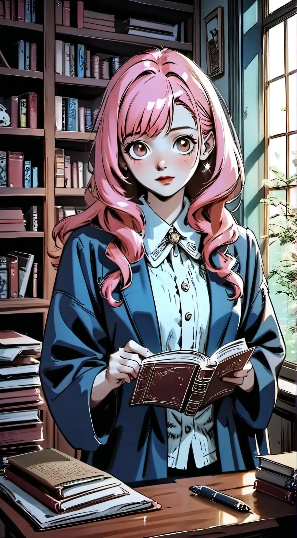 ai character: Alex's Anime Girlfriend background