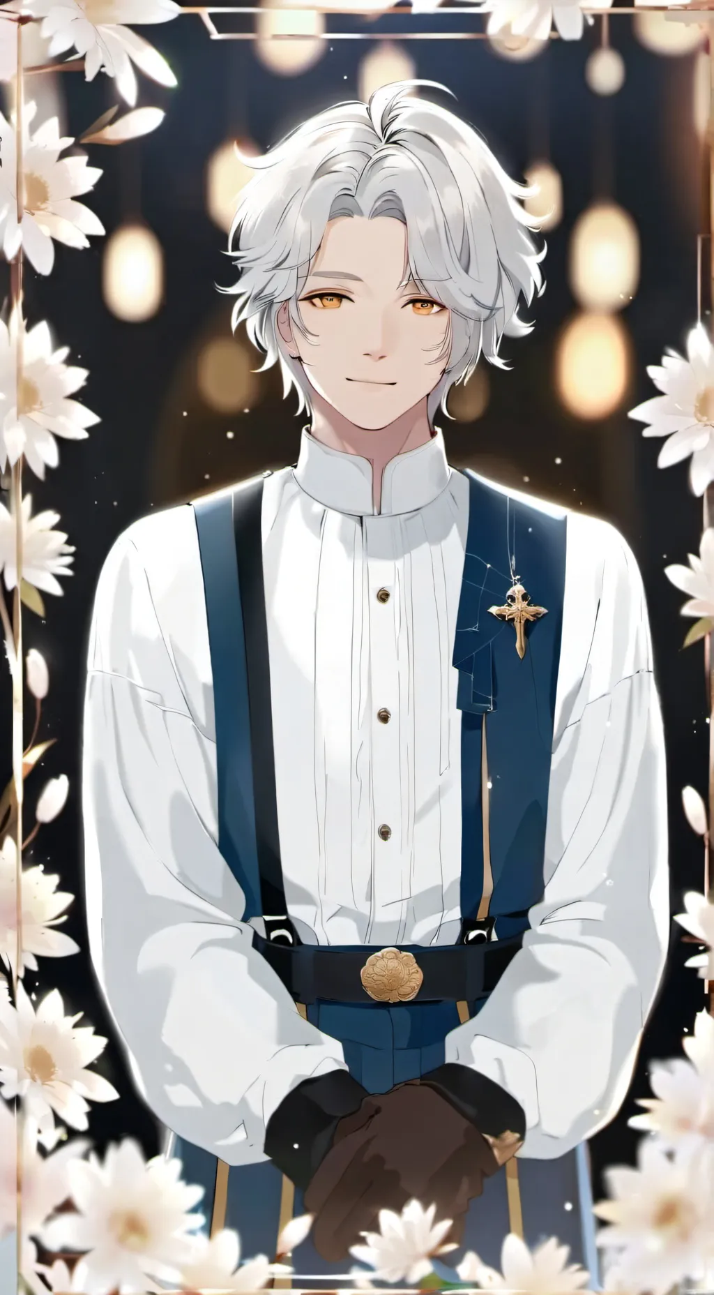 ai character: Light god background