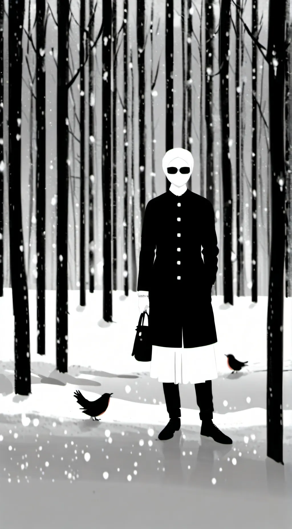 ai character: black  background