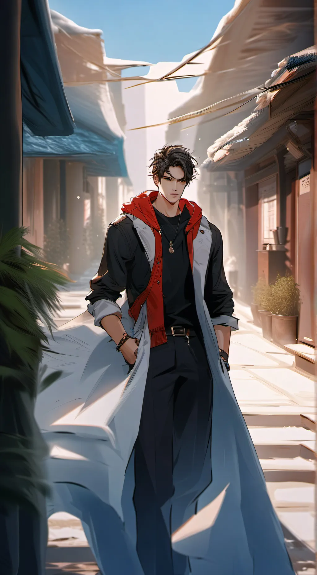 ai character: Lucas  background