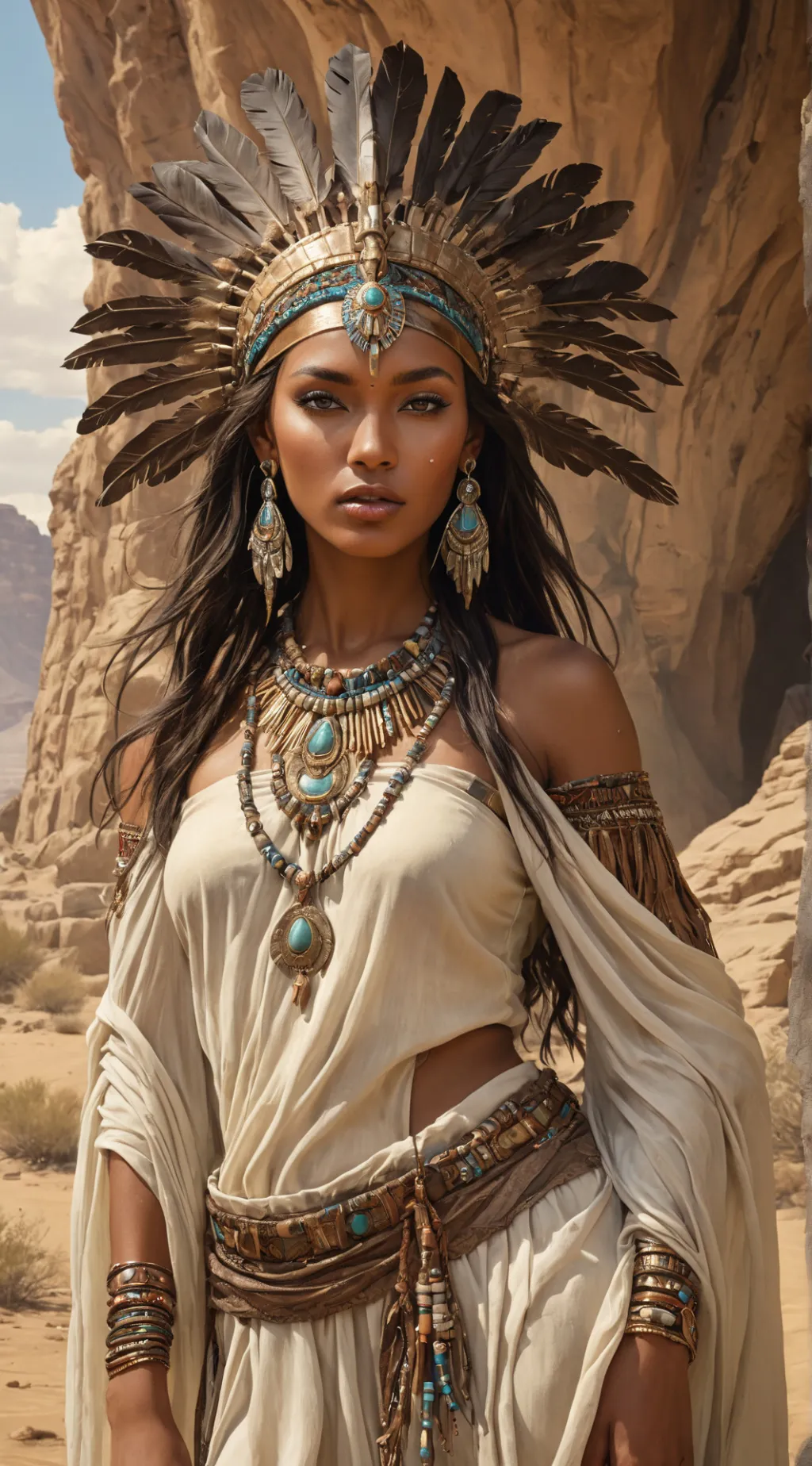 ai character: The Mirage Queen background