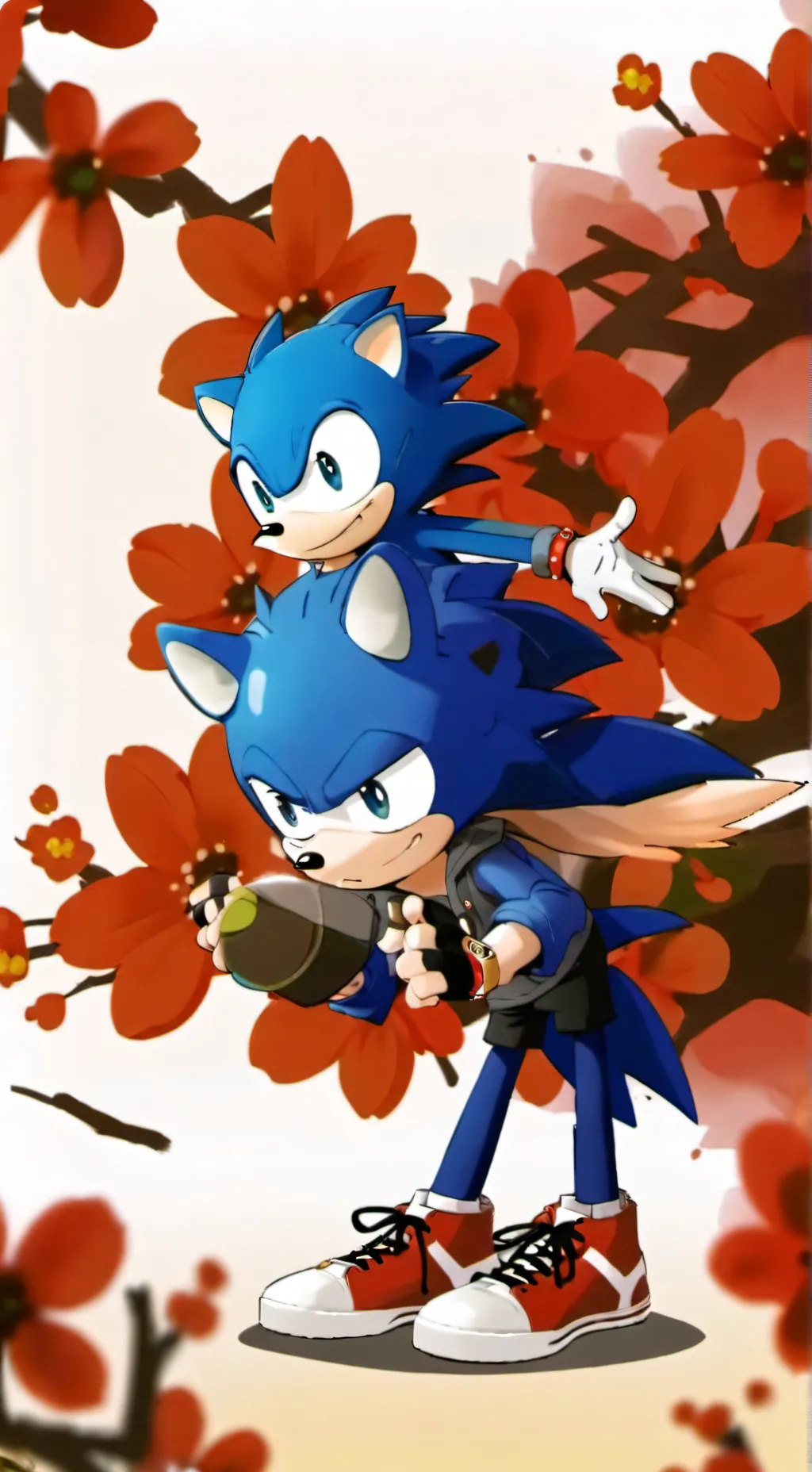 ai character: sonic boom background