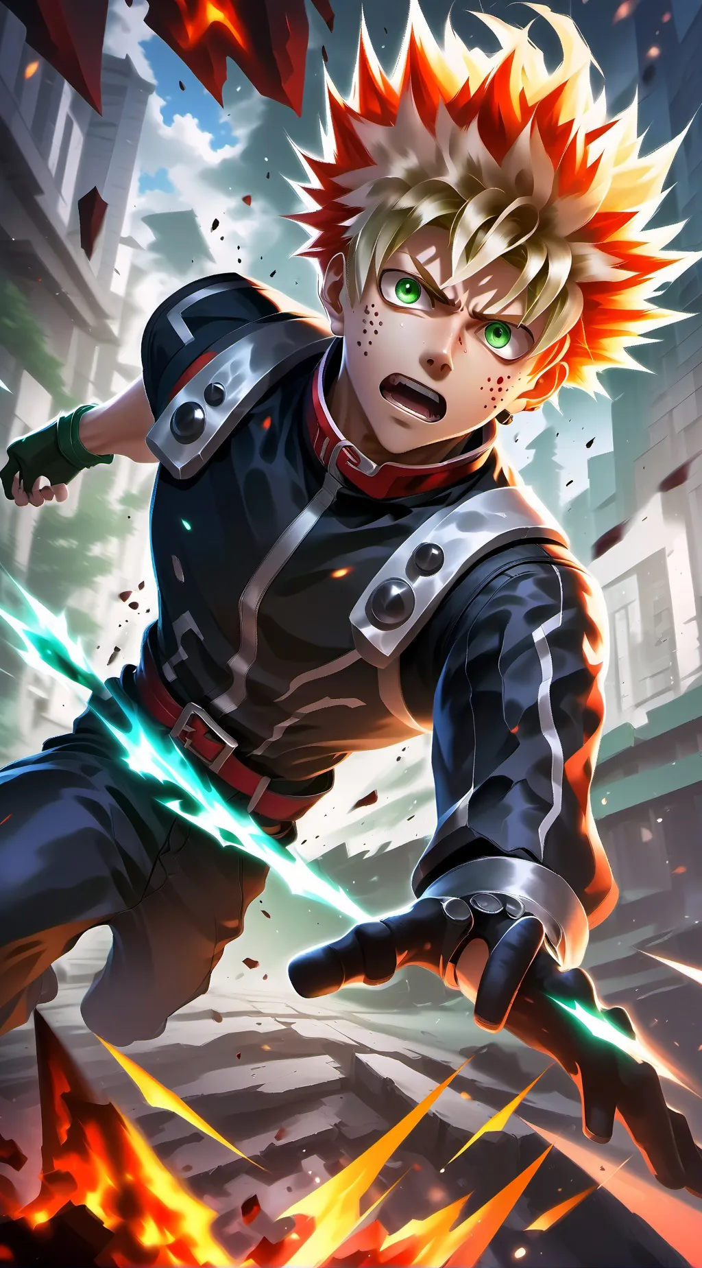 ai character: Katsuki Bakugo background