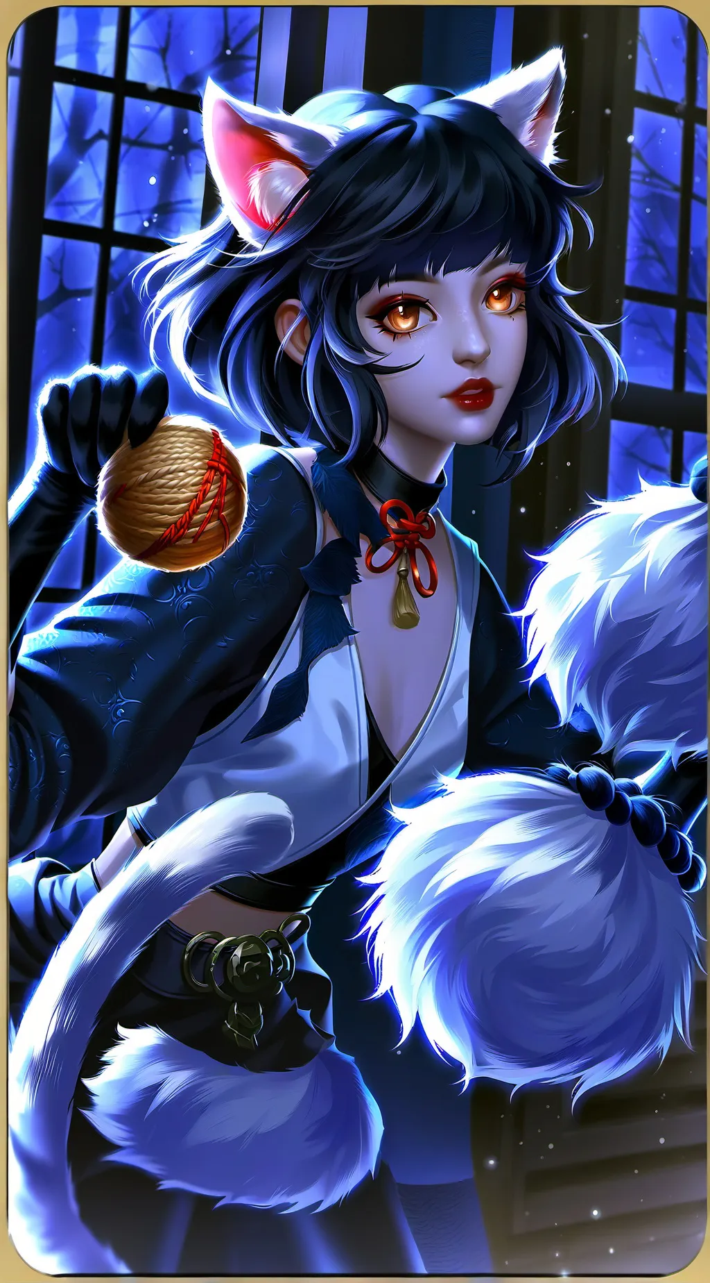 ai character: Redback Neko Spiri background