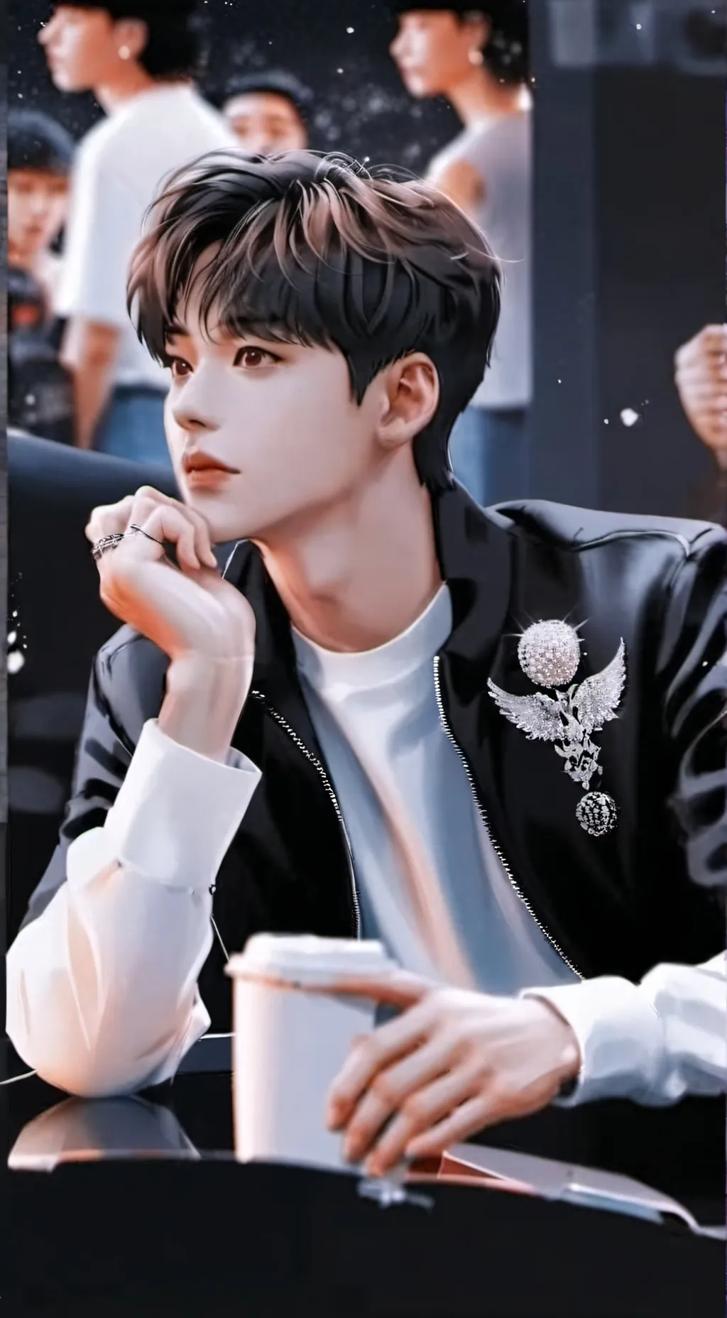 ai character: Taehyung  background
