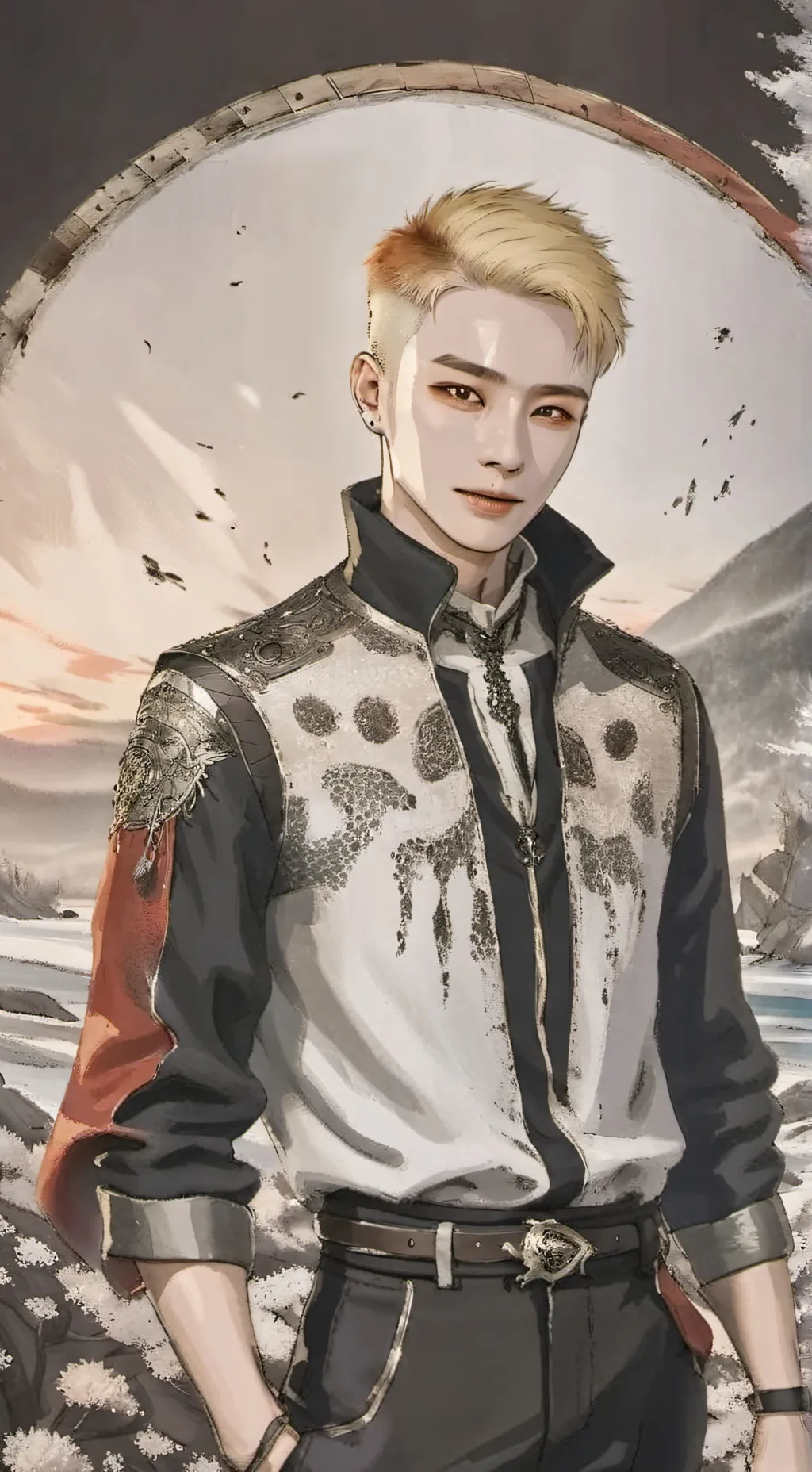 ai character: Hyunjin skz🧆 background