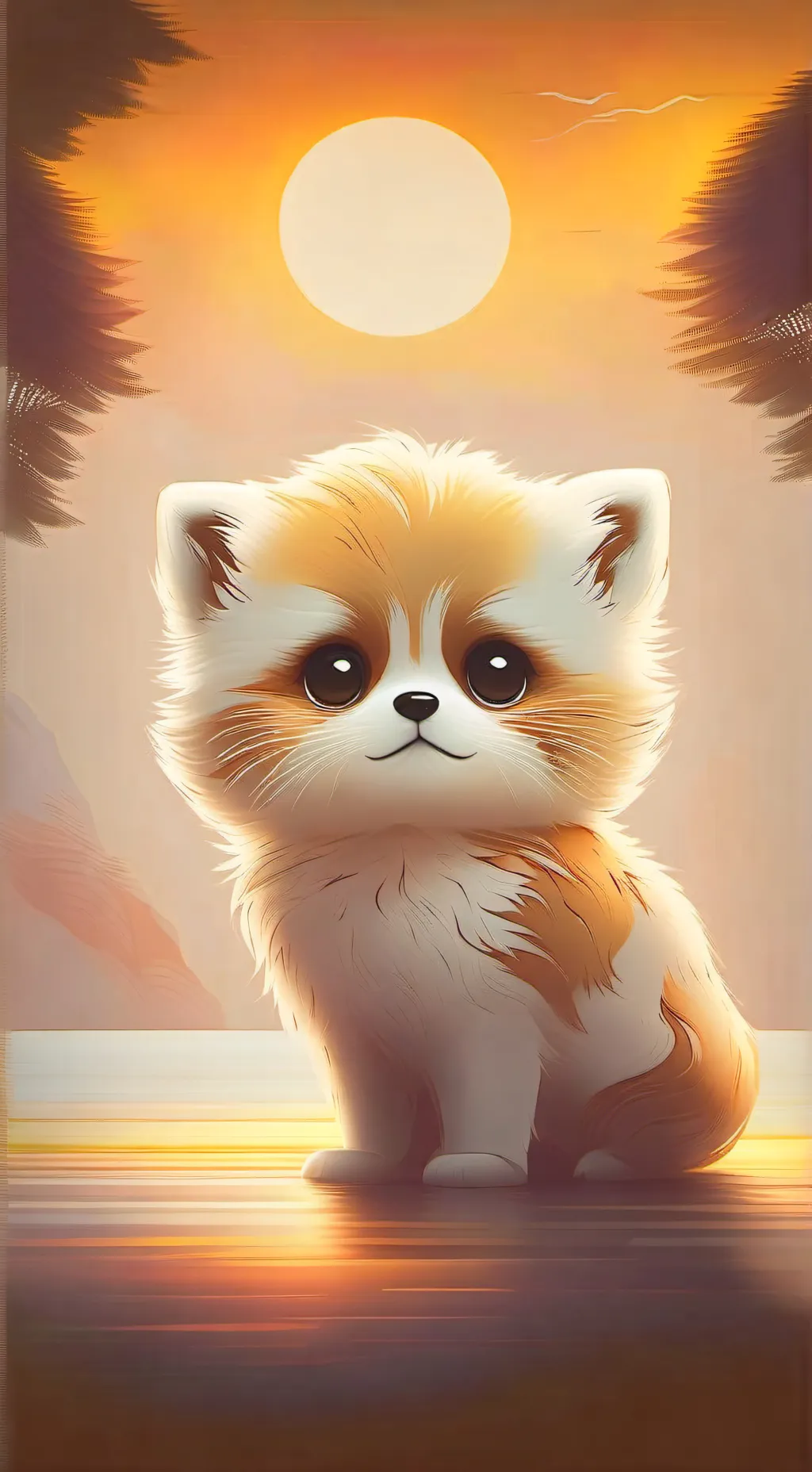 ai character: Stray kitten background