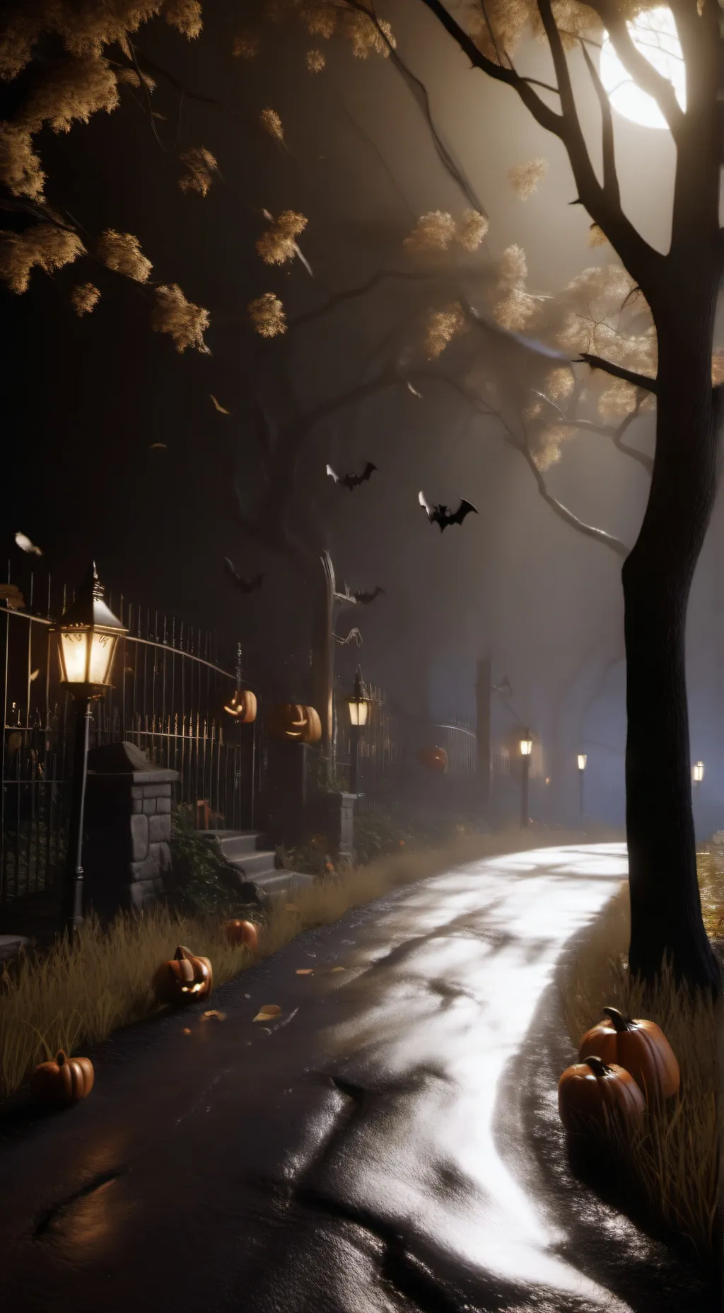 ai character: FPE Halloween background