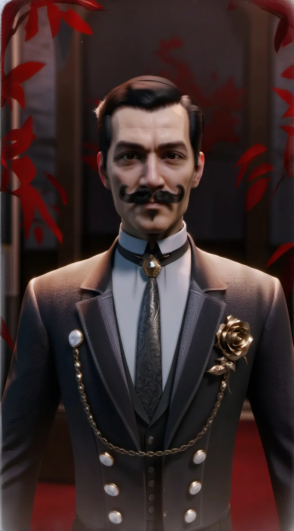 ai character: waiter background