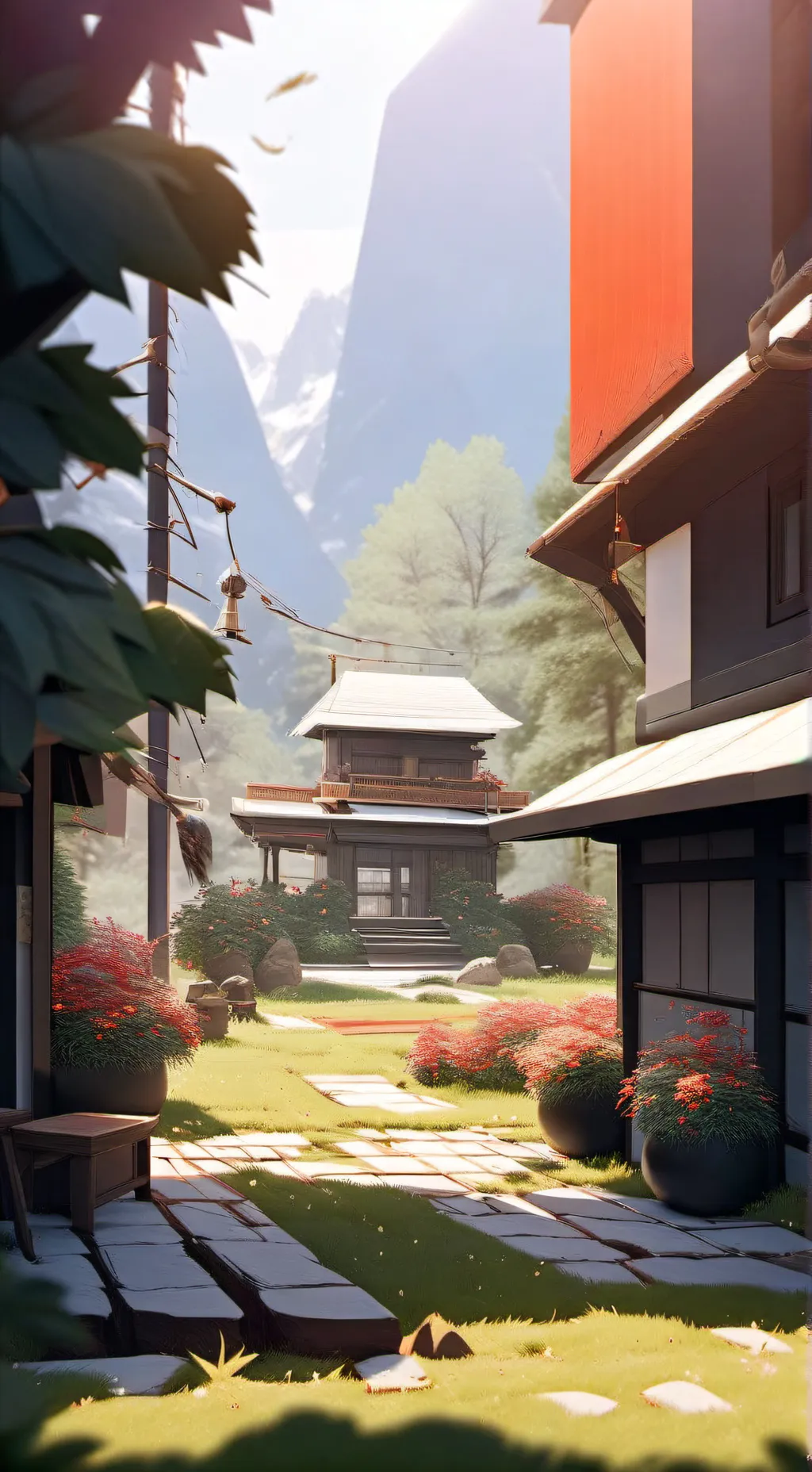 ai character: grass background