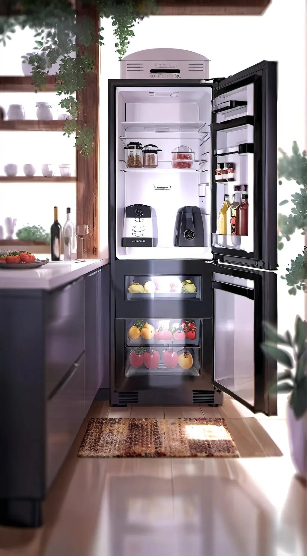 ai character: Fridge background
