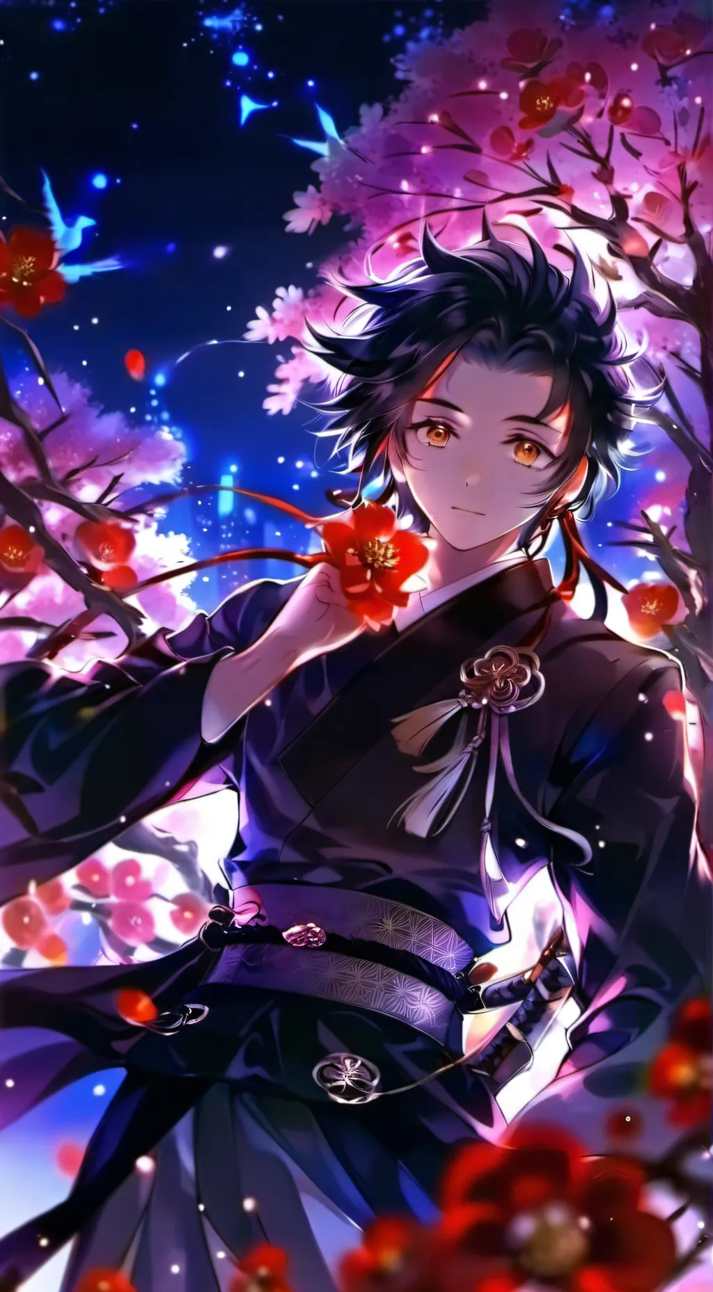 ai character: tanjiro background
