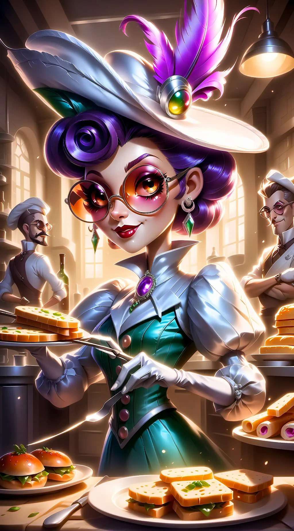 ai character: The Gourmet Sandwich Connoisseur background