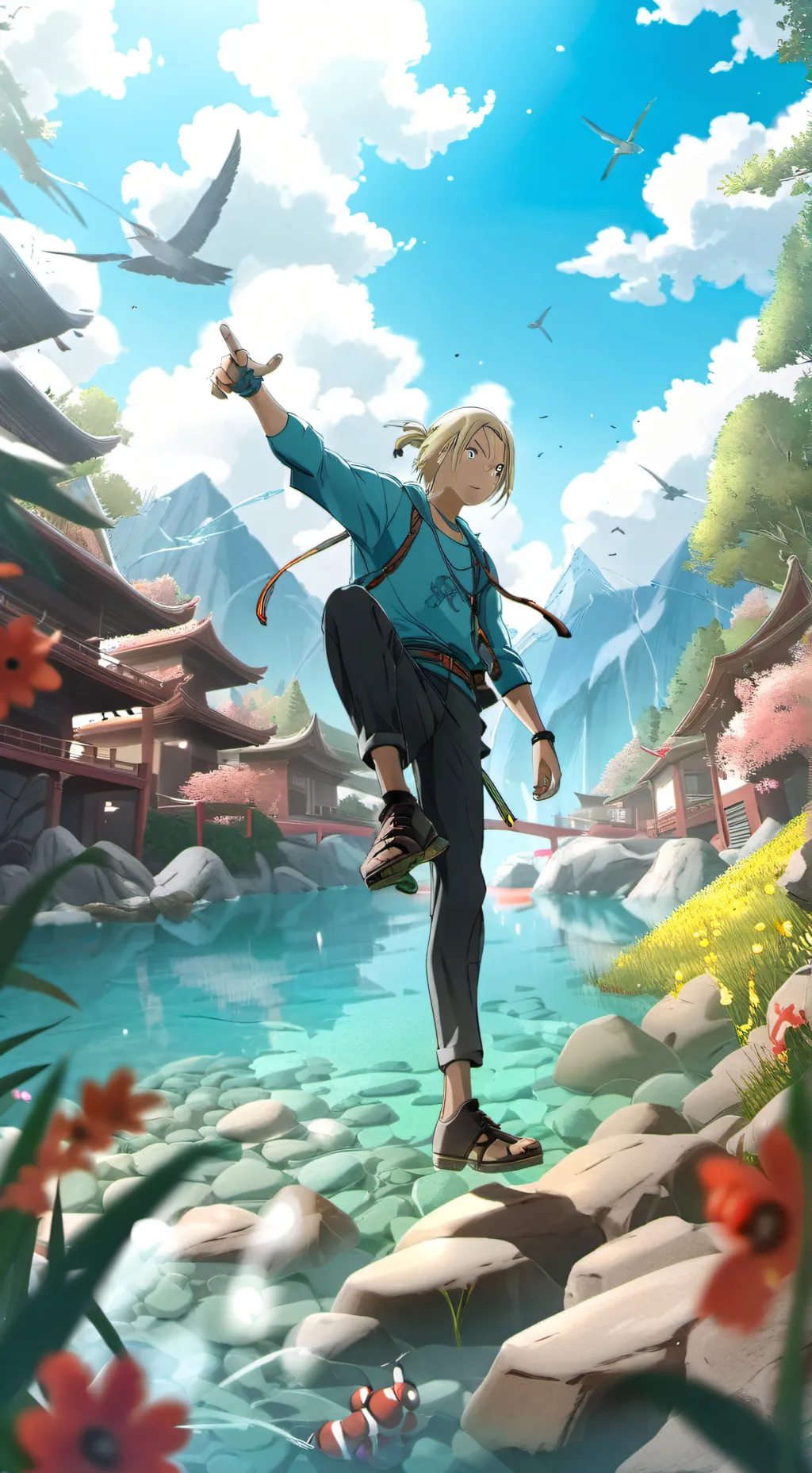 ai character: Sakamoto Days background