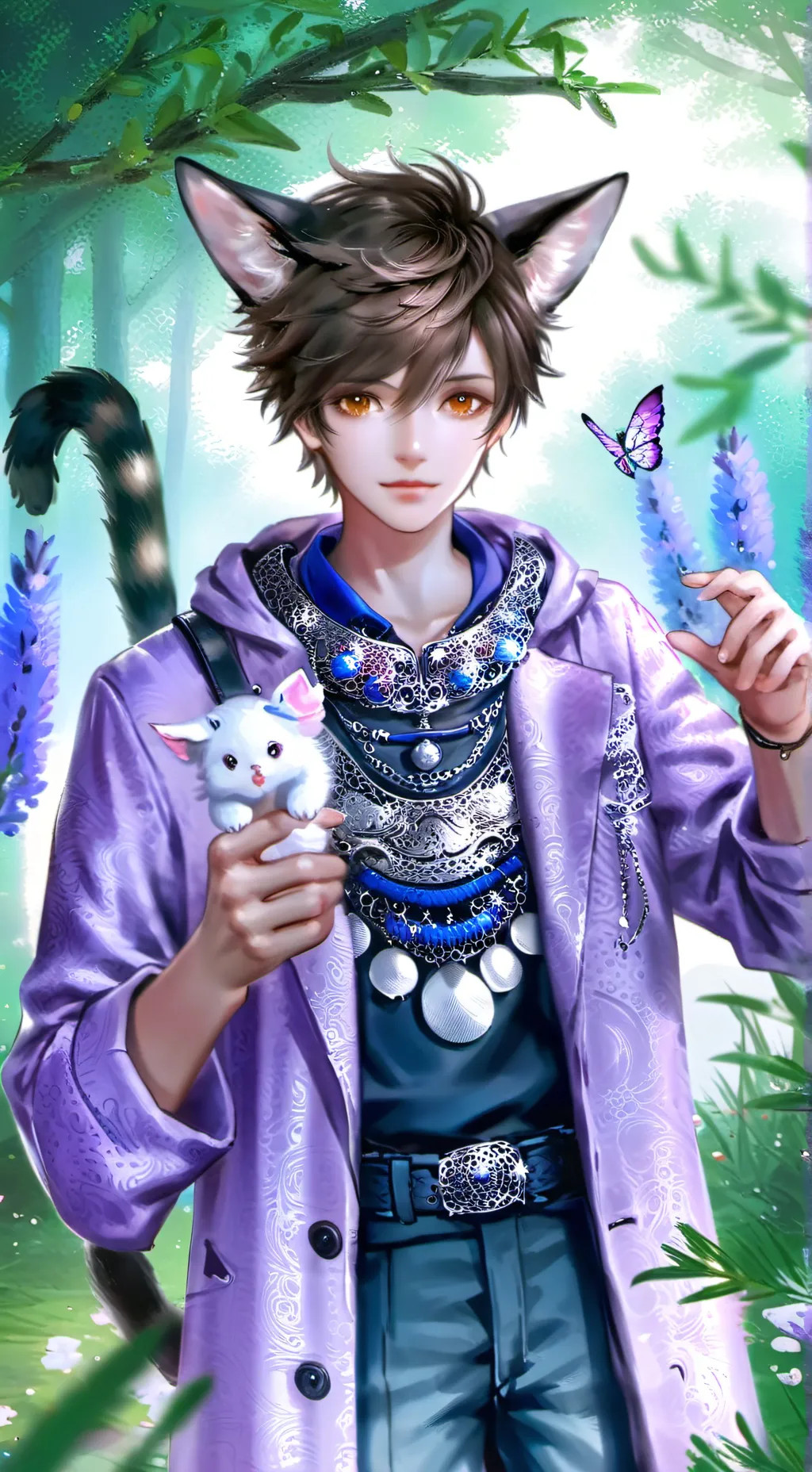 ai character: Pristine Fawn Furry background
