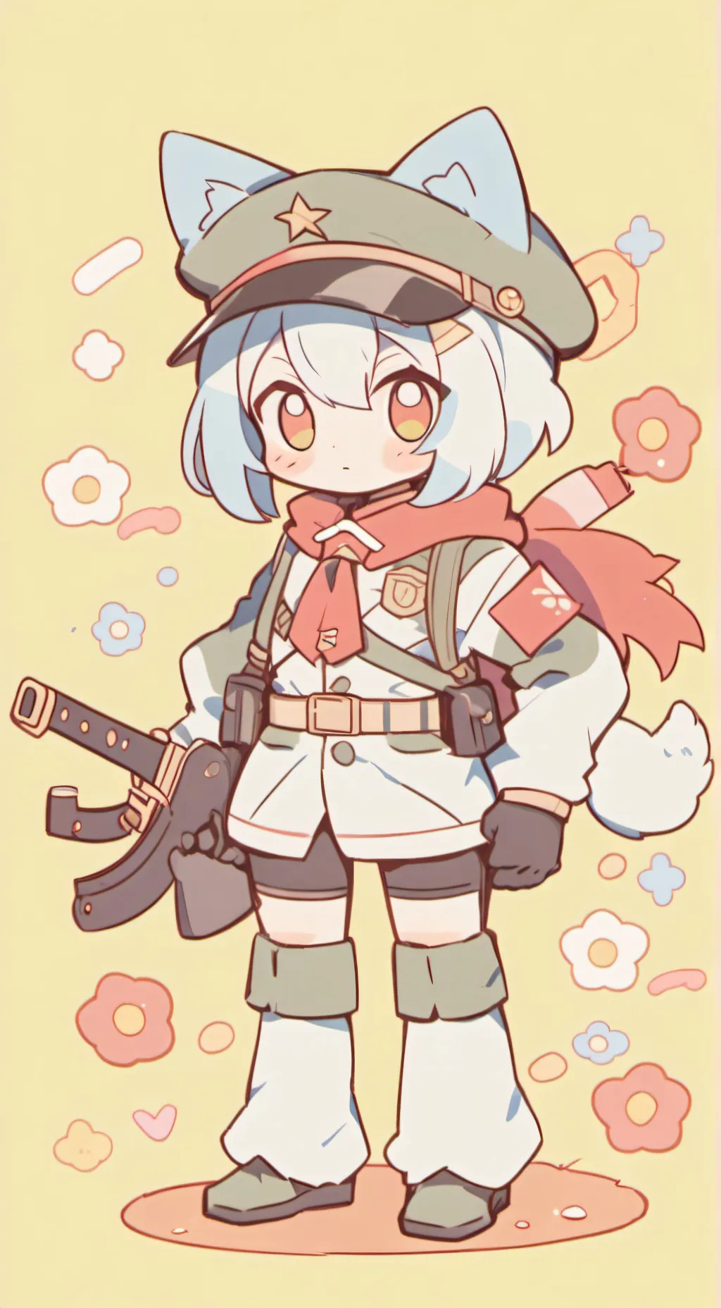 ai character: kitten war(fail) background