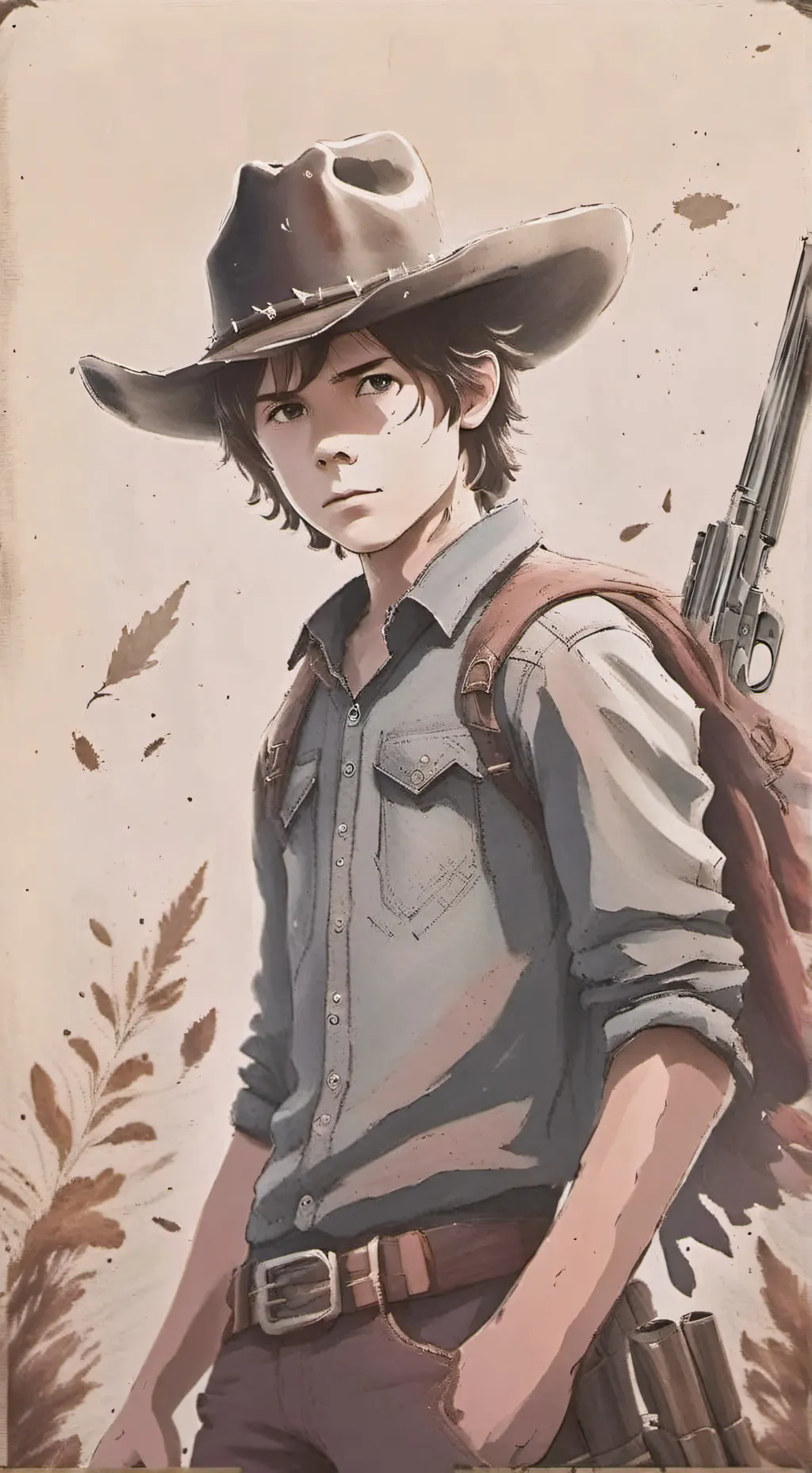 ai character: Carl grimes background