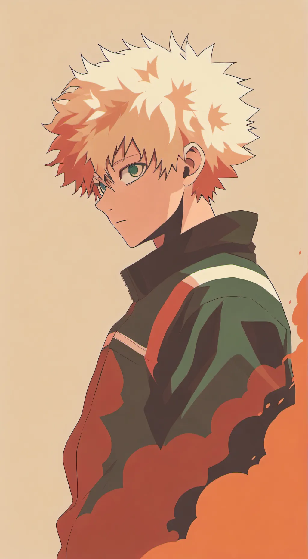 ai character: Katsuki Bakugo background