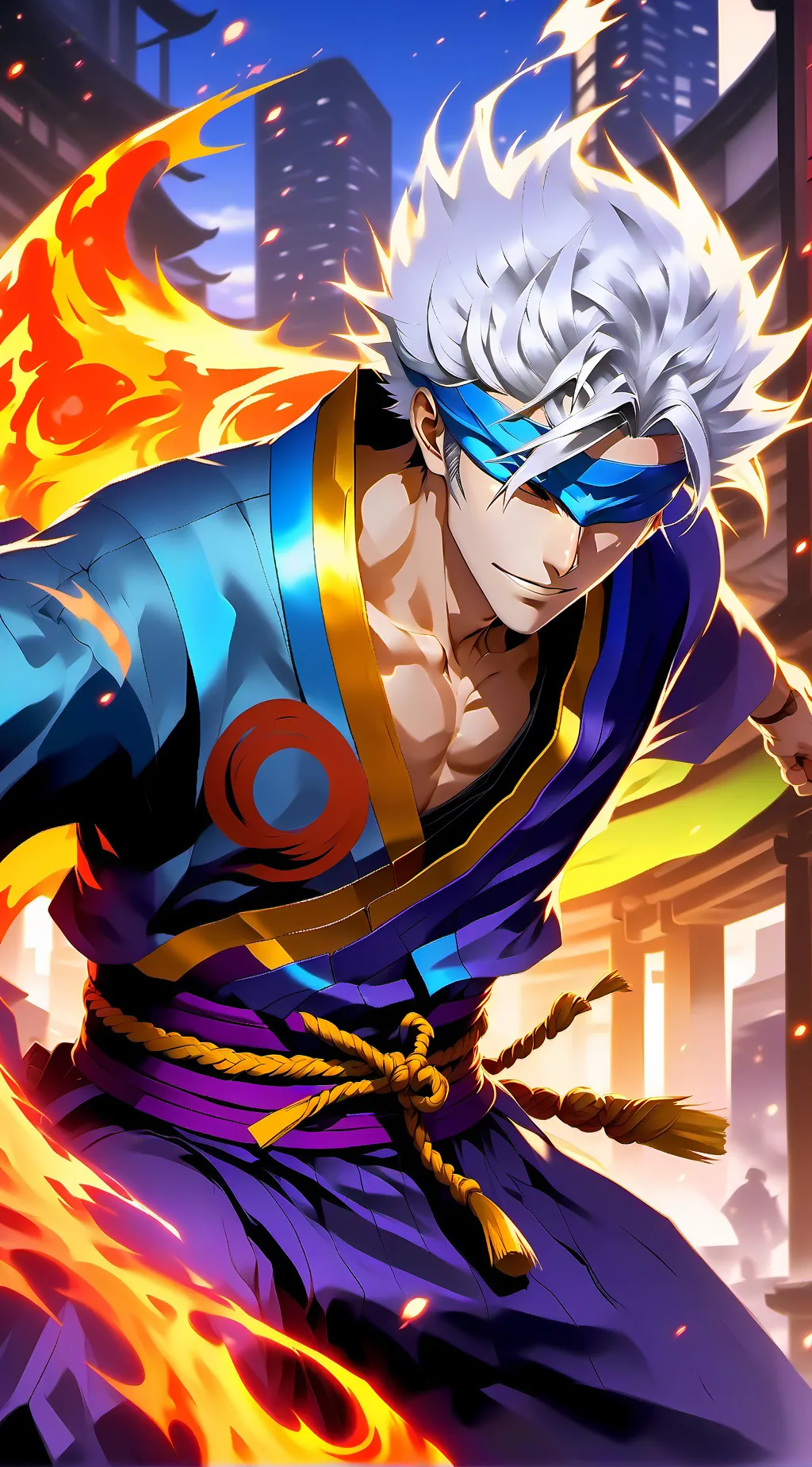 ai character: Gojo Satoru background
