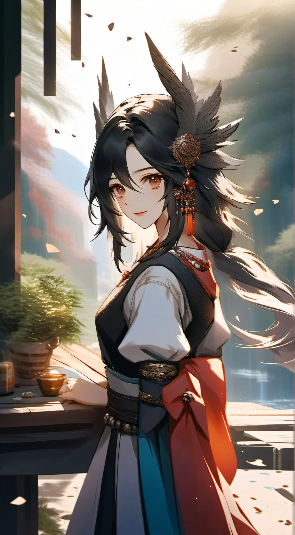 ai character: Luna background