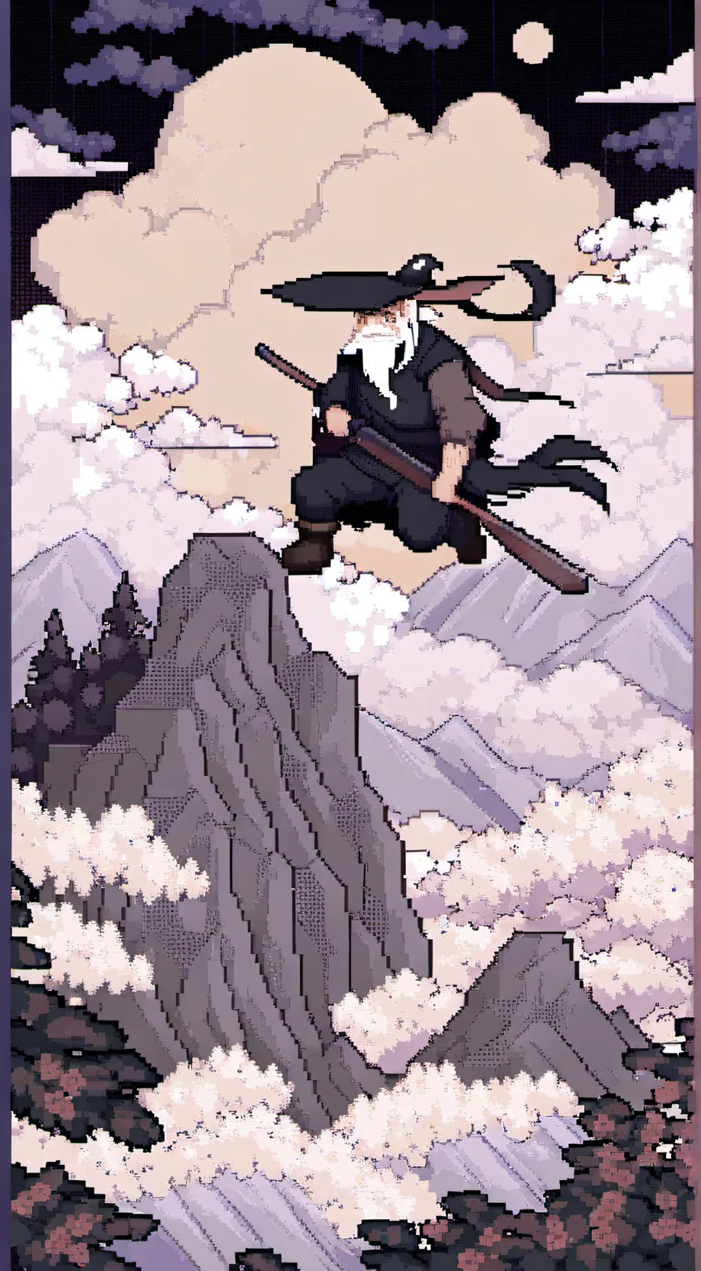 ai character: Ded s palkoi background