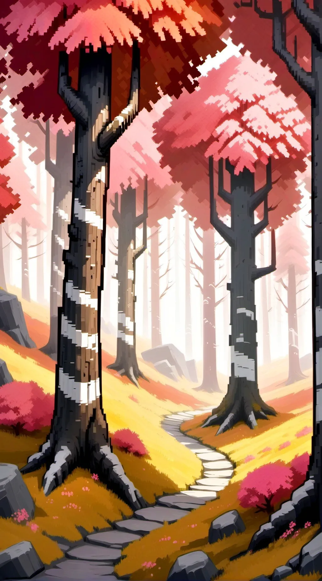 ai character: The forest  background