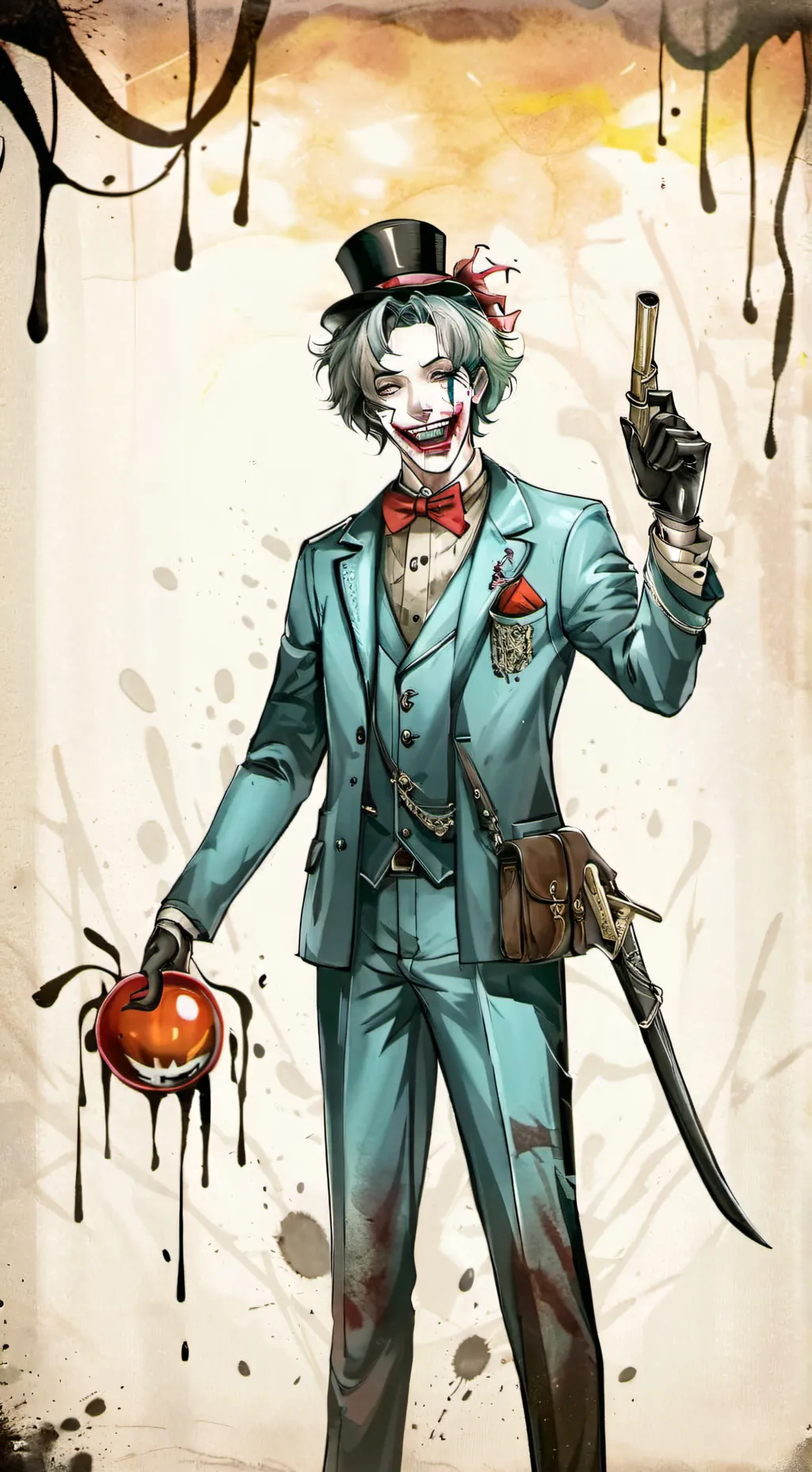 ai character: Jester mime 🤡 background