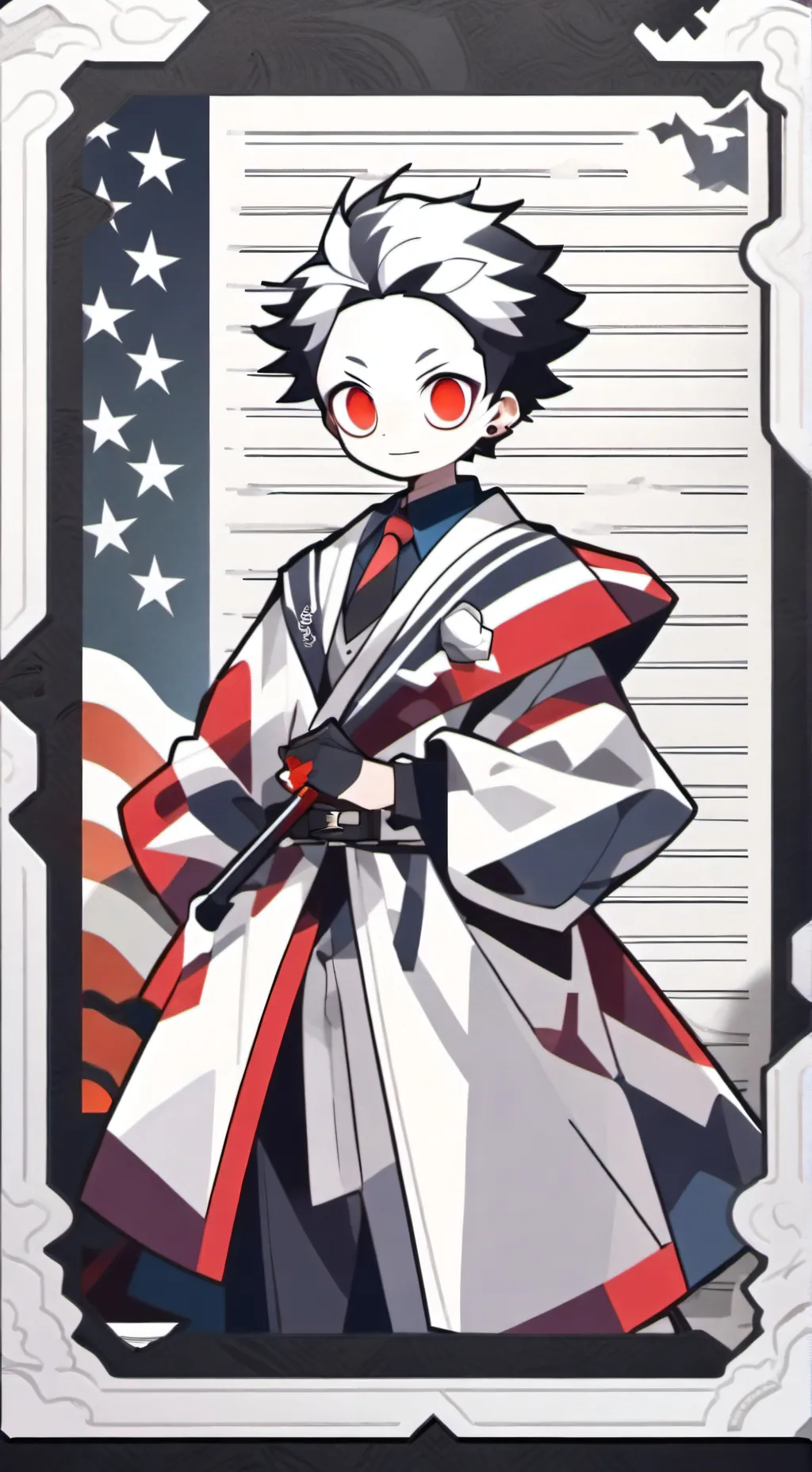 ai character: America boy background