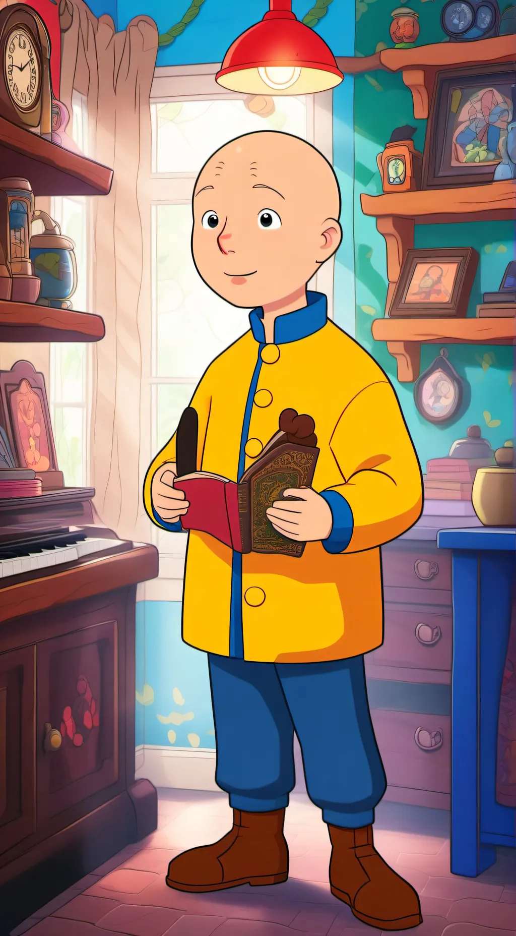ai character: Mister Caillou background