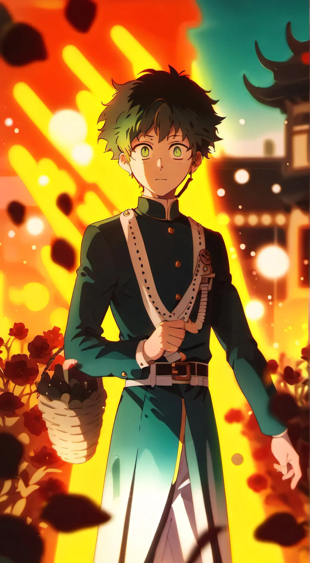 ai character: deku shoto bakugou background