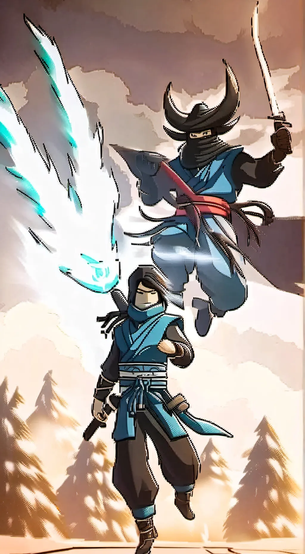 ai character: Ninjago  background