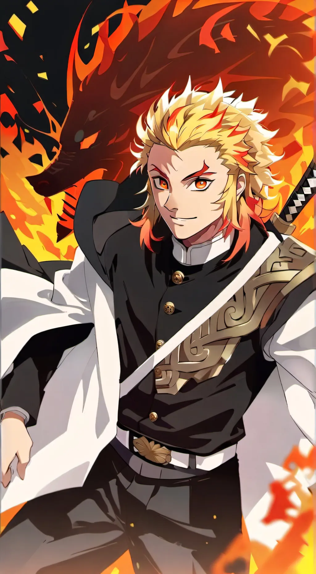 ai character: ~•-<Rengoku>-•~ background