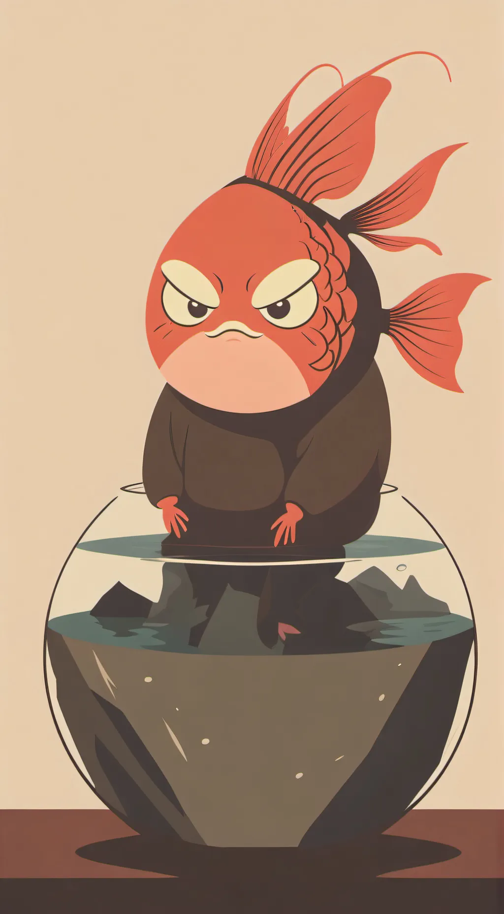 ai character: 🦐『Ragebait』🐟 background