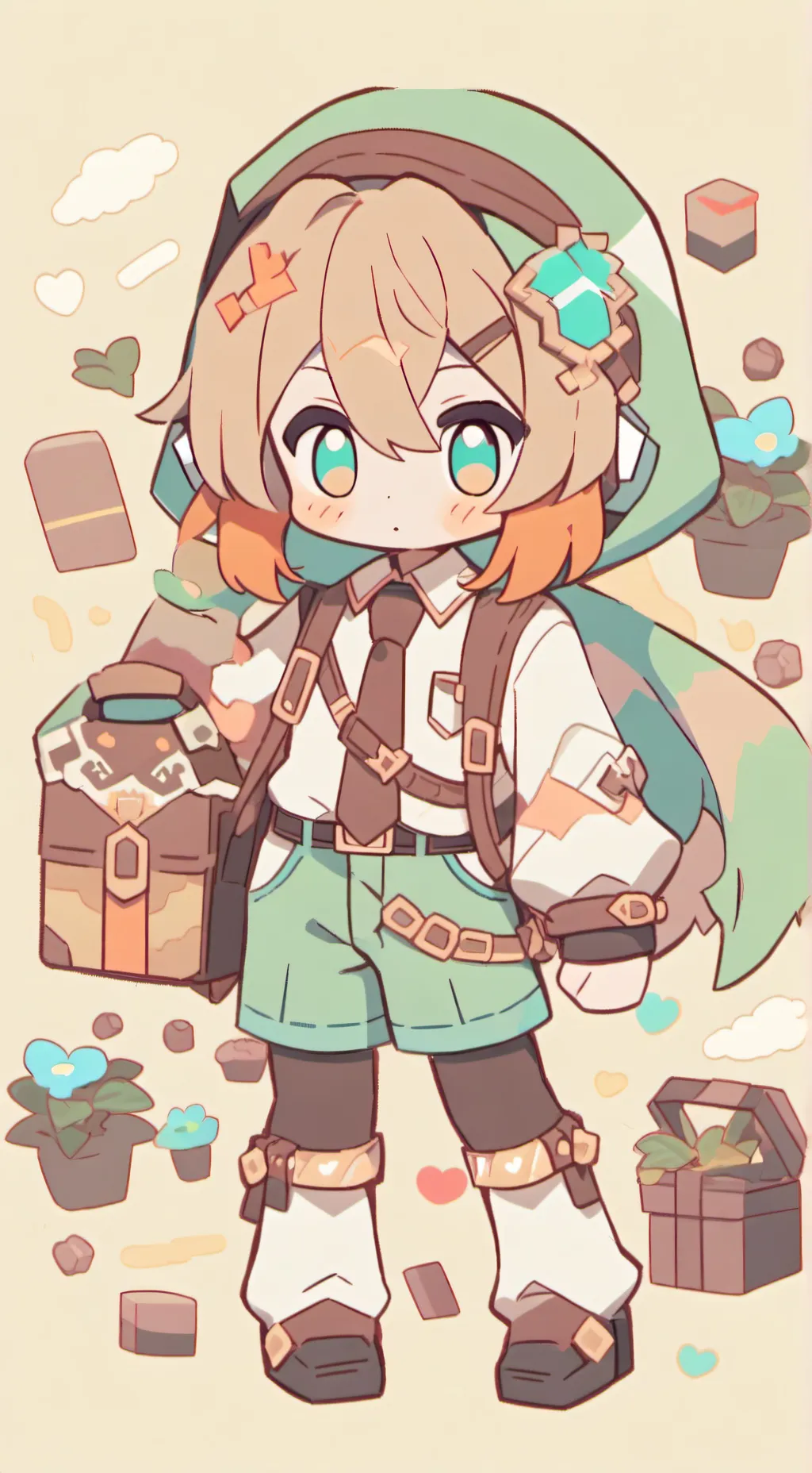 ai character: Minecraft background