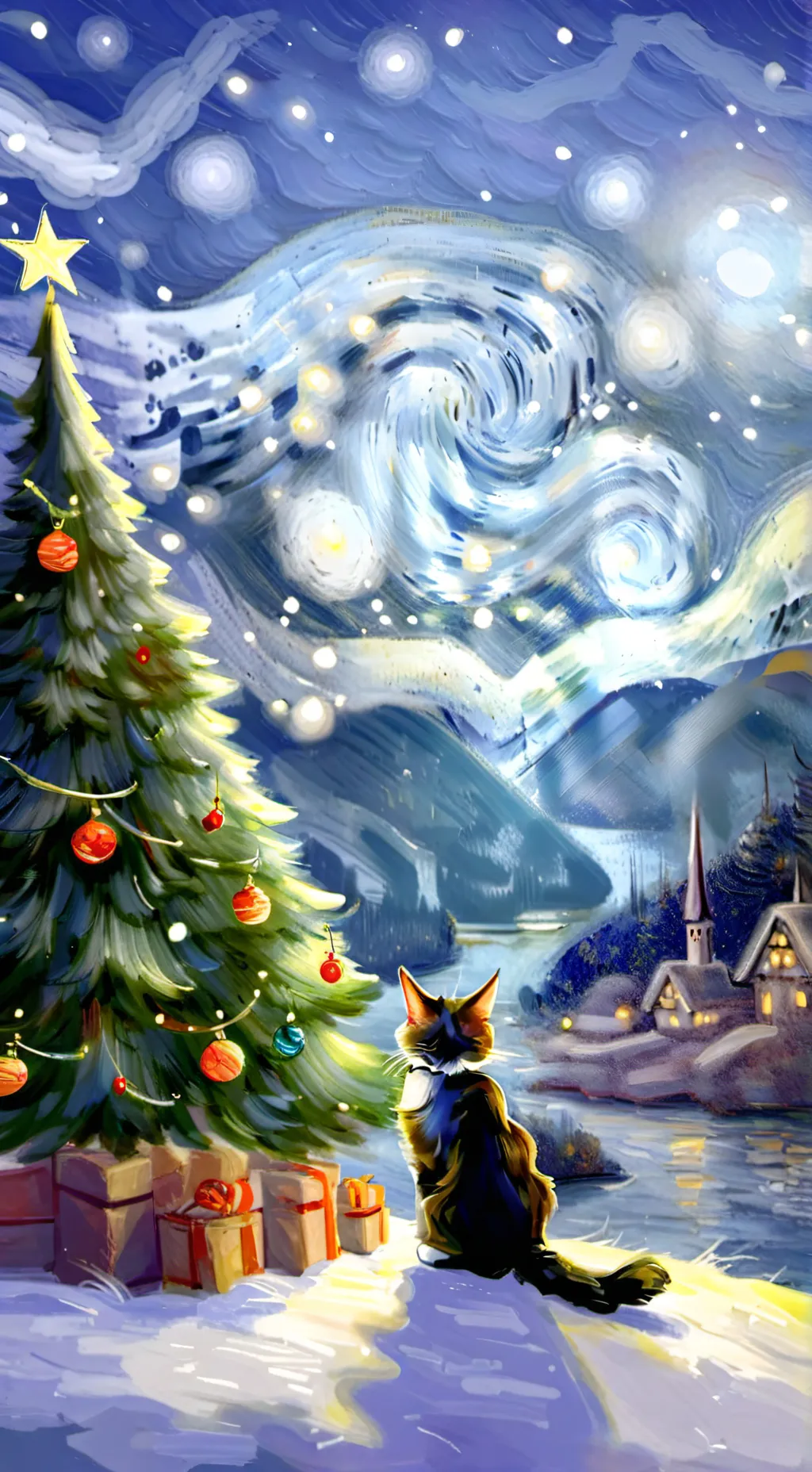 ai character: Christmas with wc! background