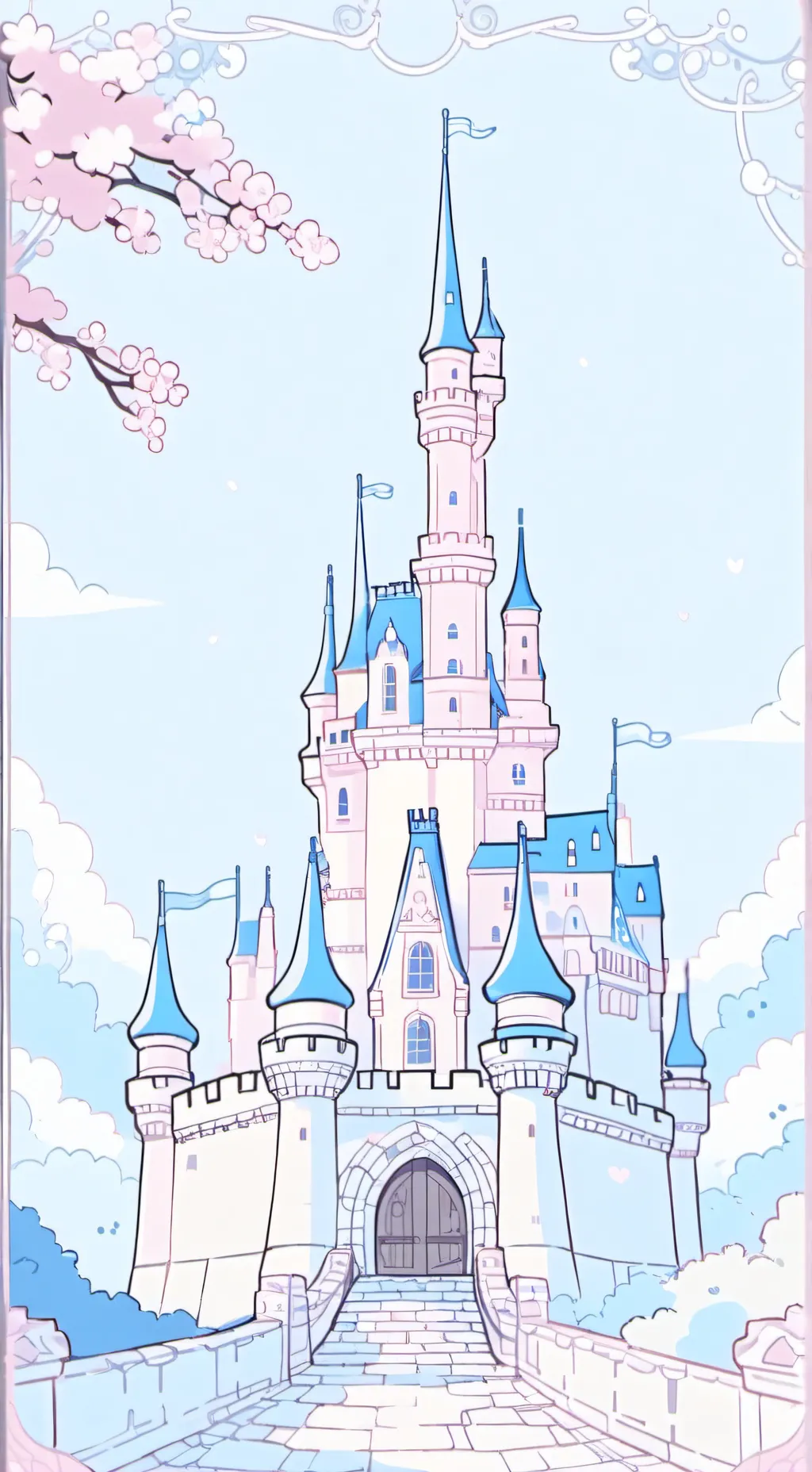 ai character: Disney City background