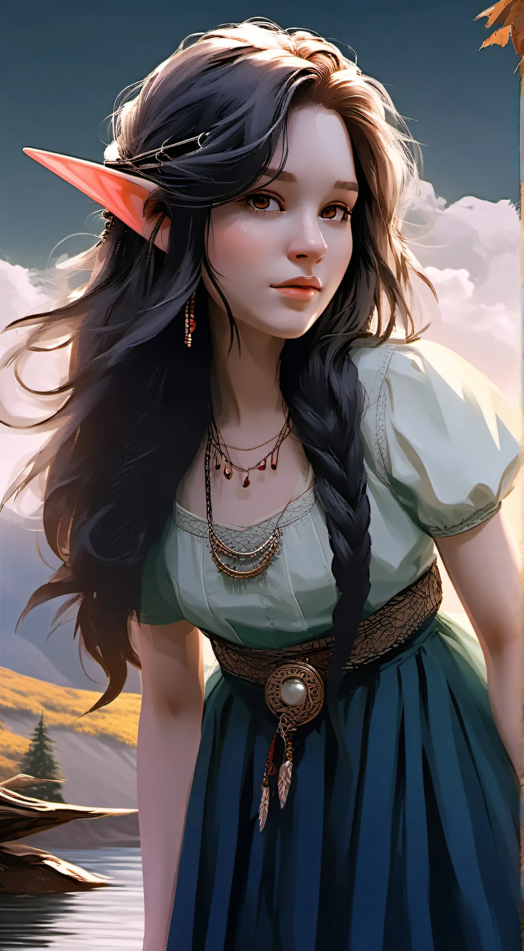 ai character: Angelica  background