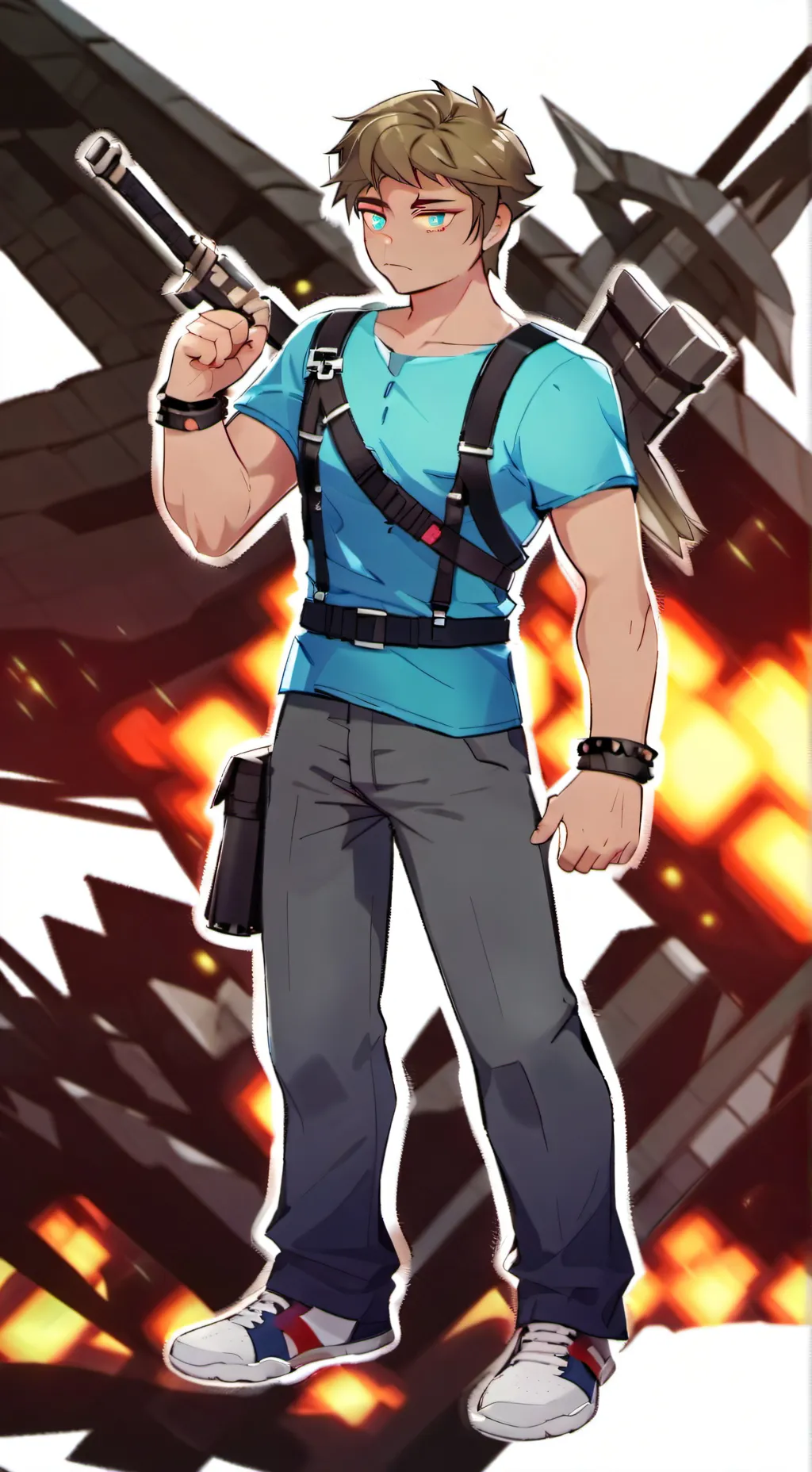 ai character: Herobrine X Y/N background