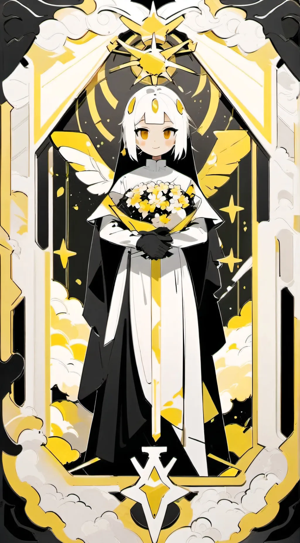 ai character: María la santa  background
