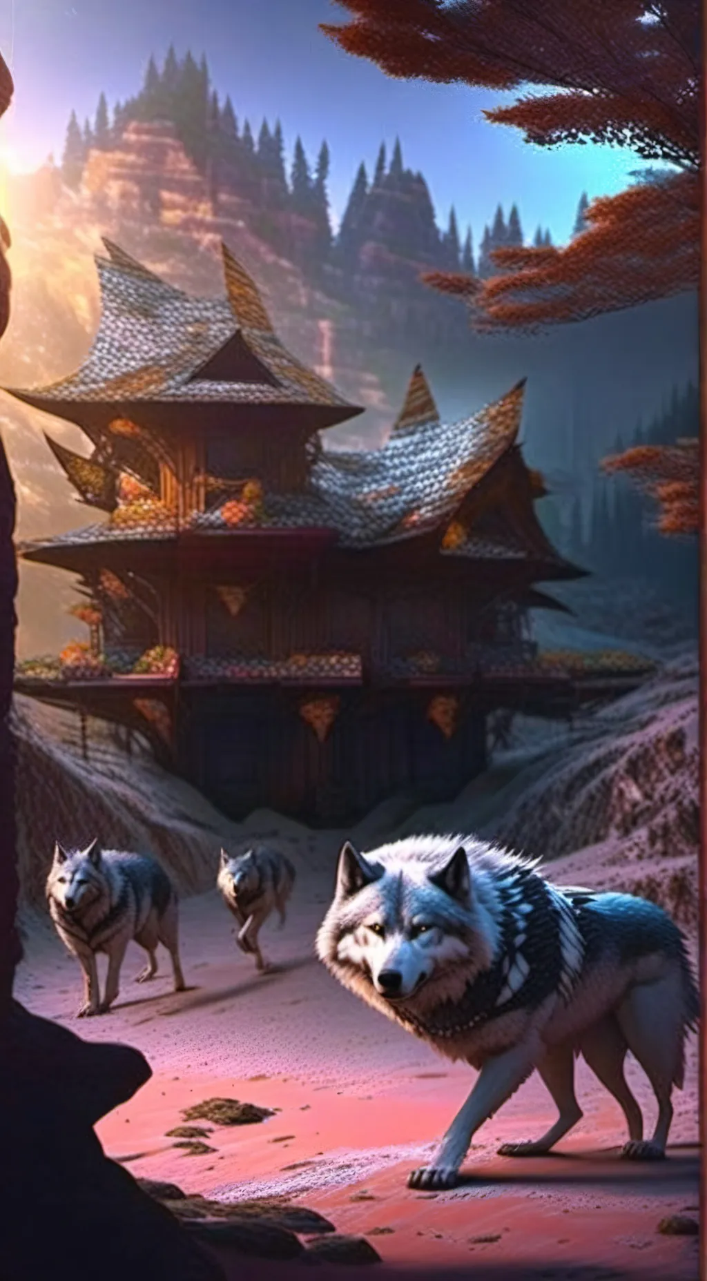 ai character: 🐺`wolf game4` background