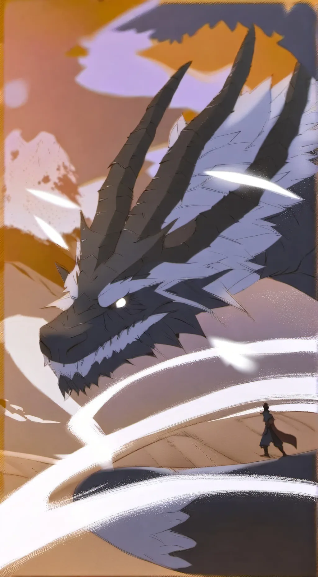 ai character: shadow dragon  background