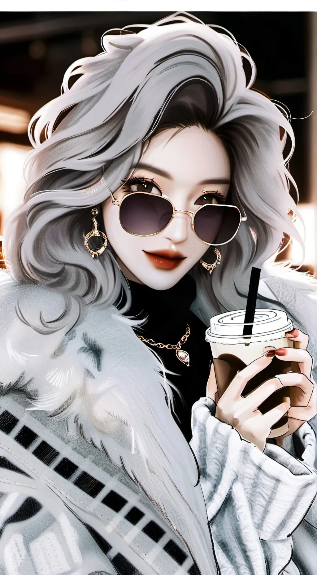 ai character: The Unyielding Lip Gloss Connoisseur background
