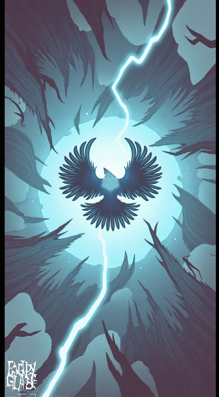 ai character: thunderstorm eagle background